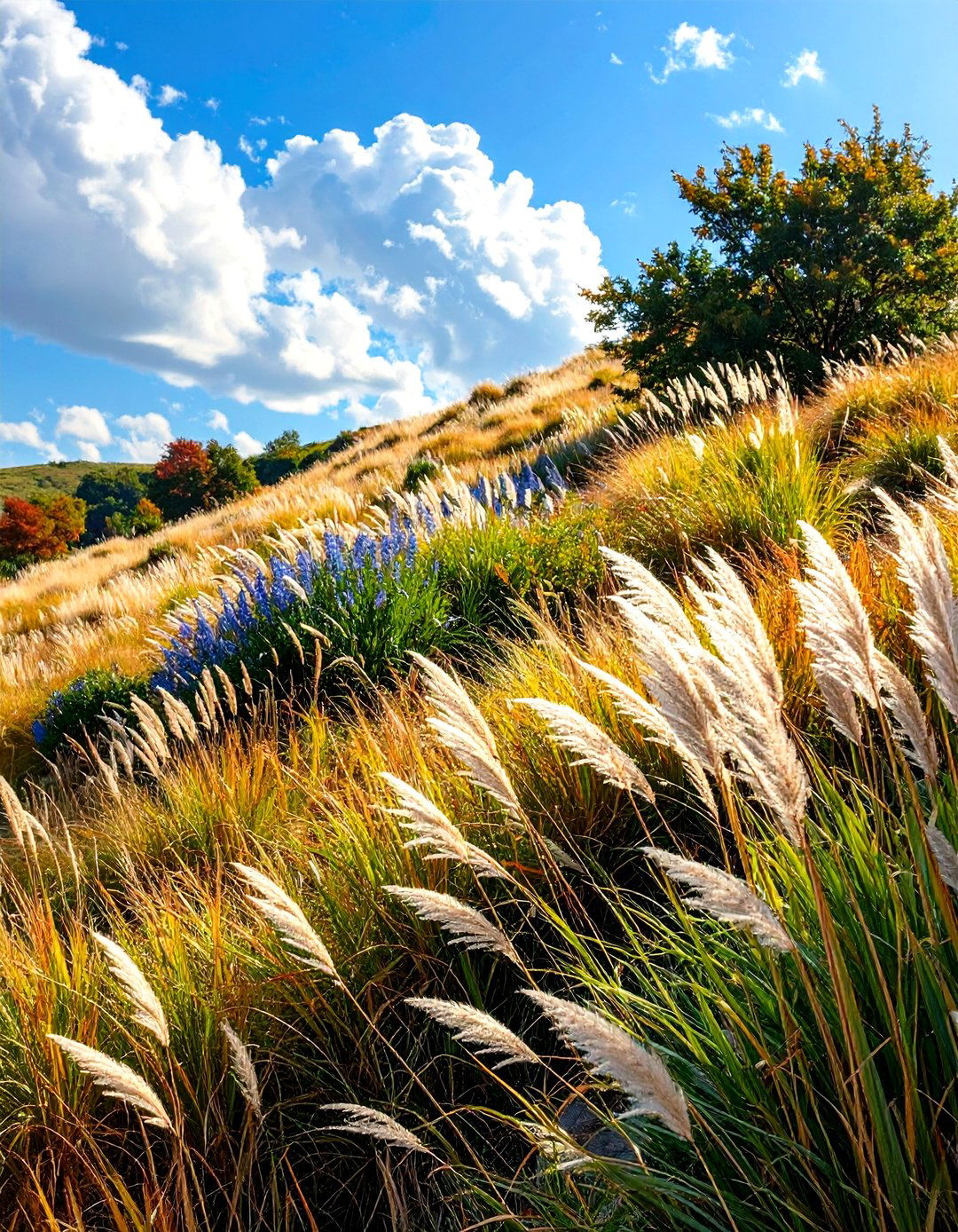 Native Grasses on a Slope