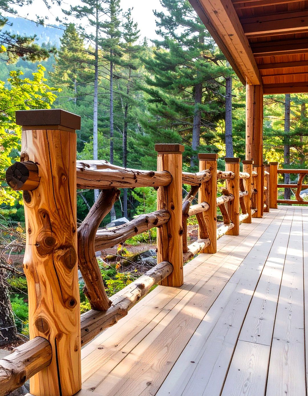 Natural Branch Deck Handrail - 30 deck handrail ideas