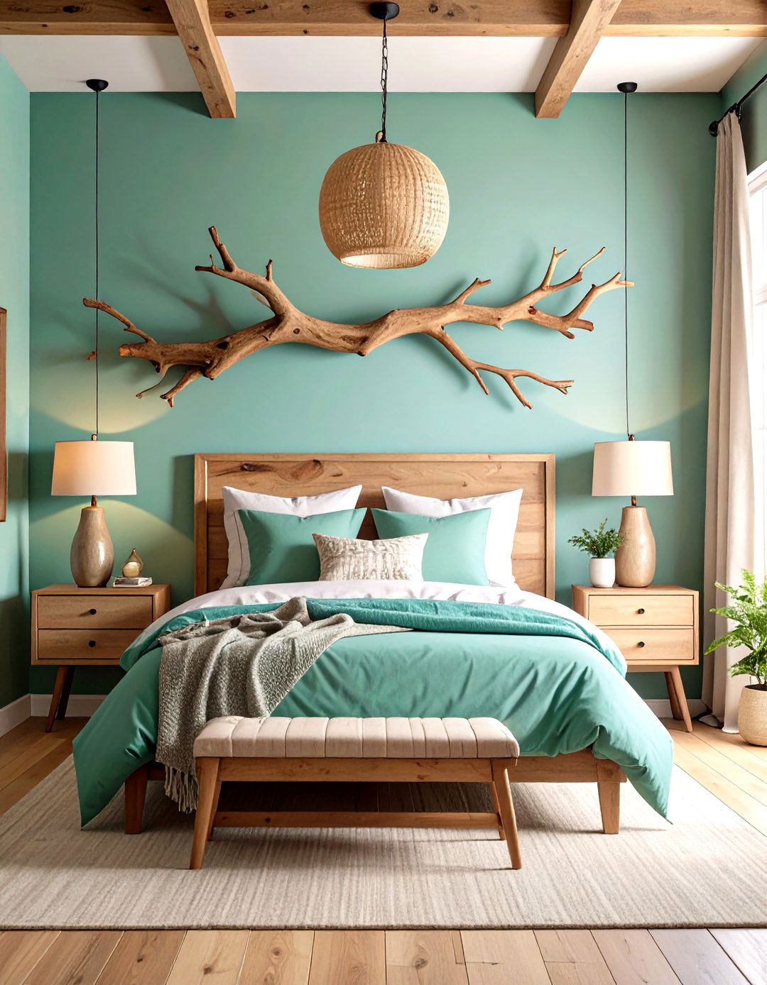 Natural Branch or Twig Decor - 30 rustic bedroom ideas