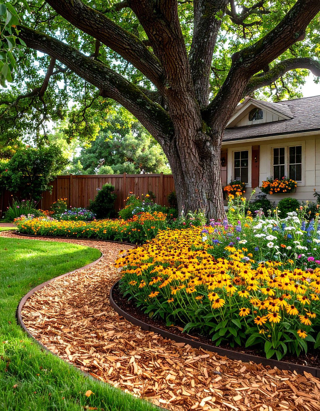 Natural Cedar Wood Chips - 30 front yard mulch ideas