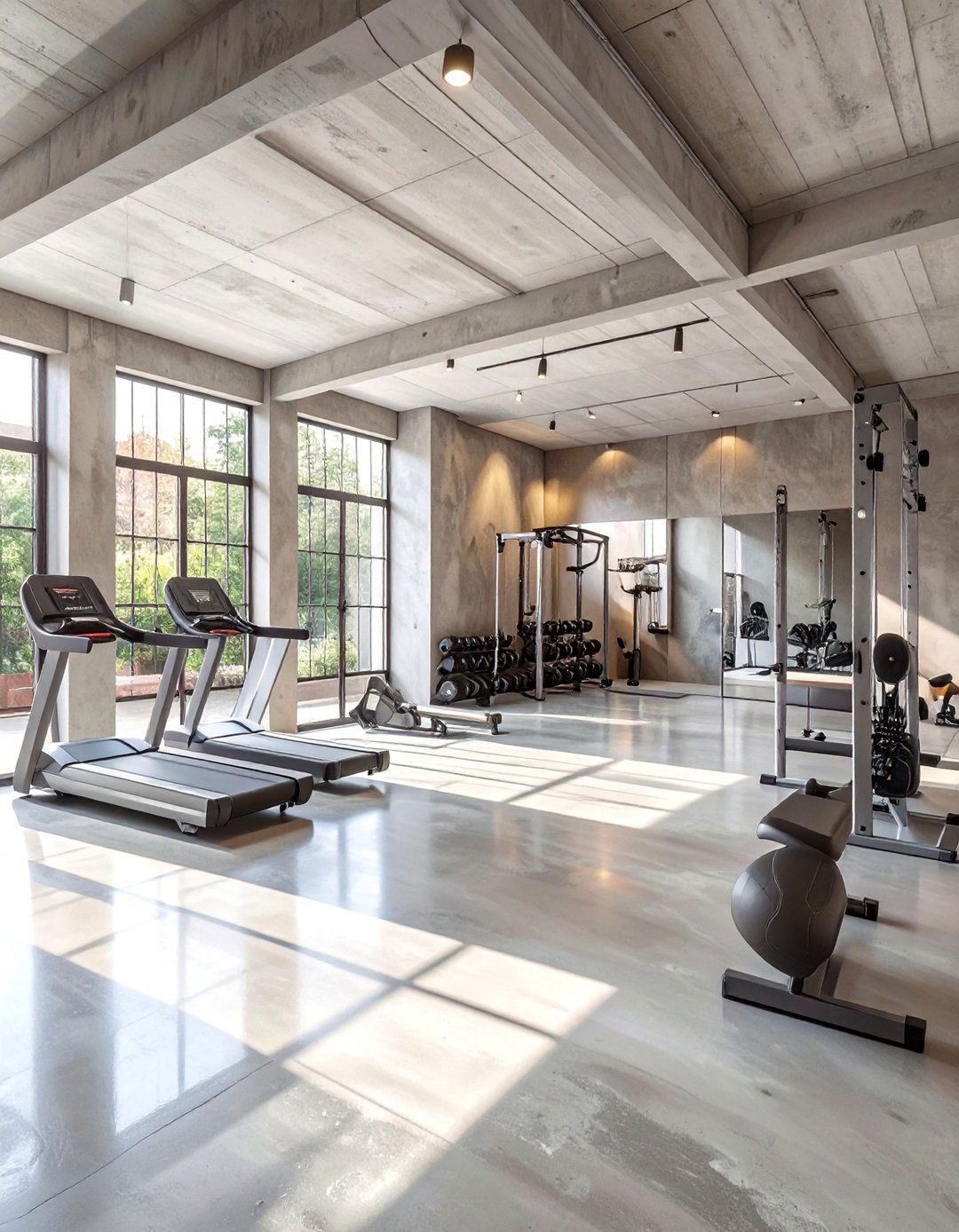 Natural Concrete with a Clear Sealer - 30 concrete basement floor ideas