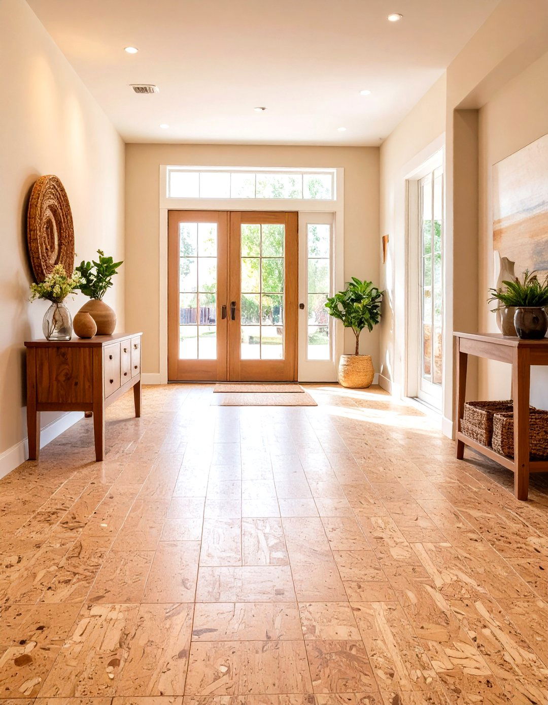 Natural Cork Entryway Flooring - 30 entryway flooring ideas