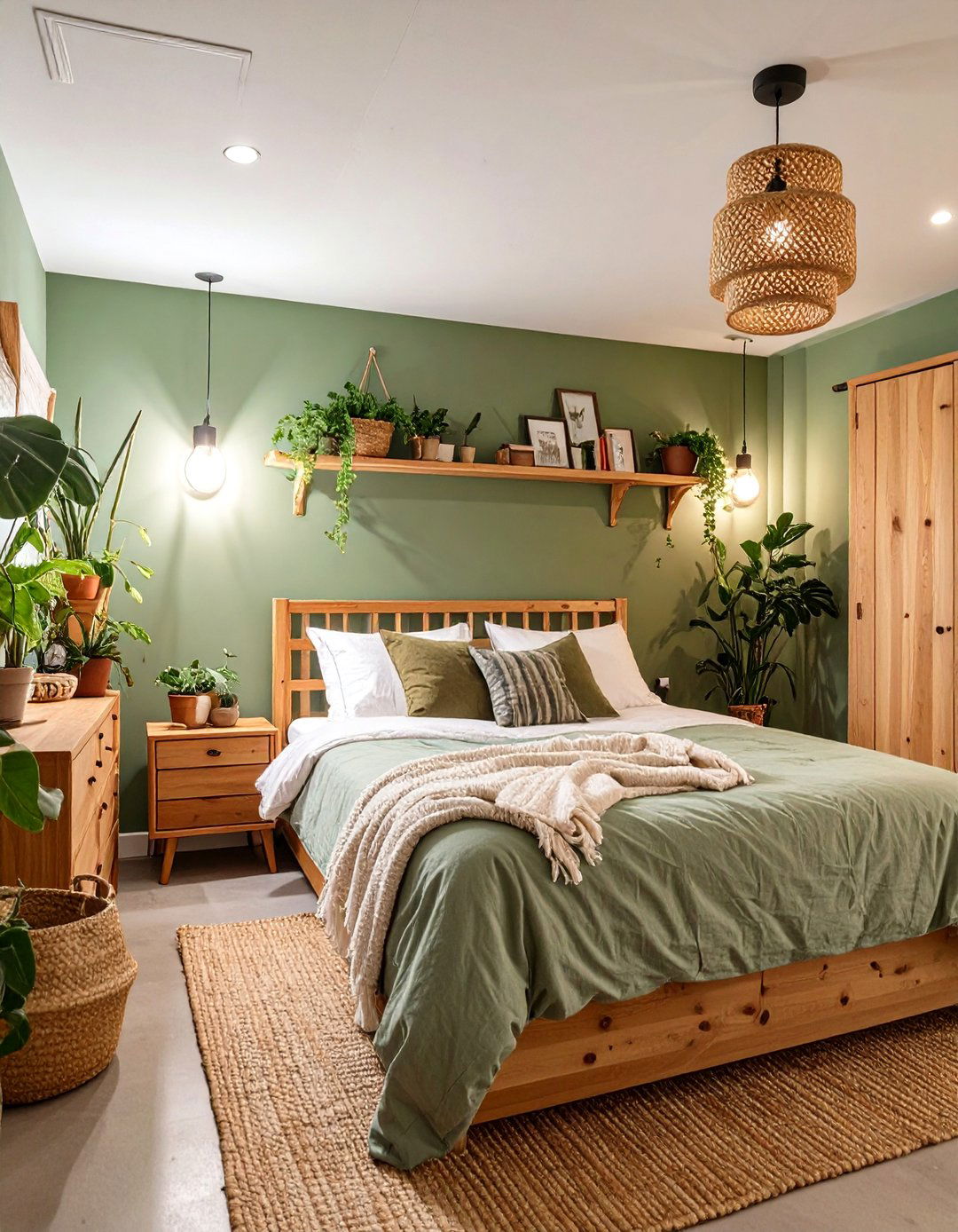 Natural Earthy Tones Bedroom - 30 basement bedroom ideas on a budget