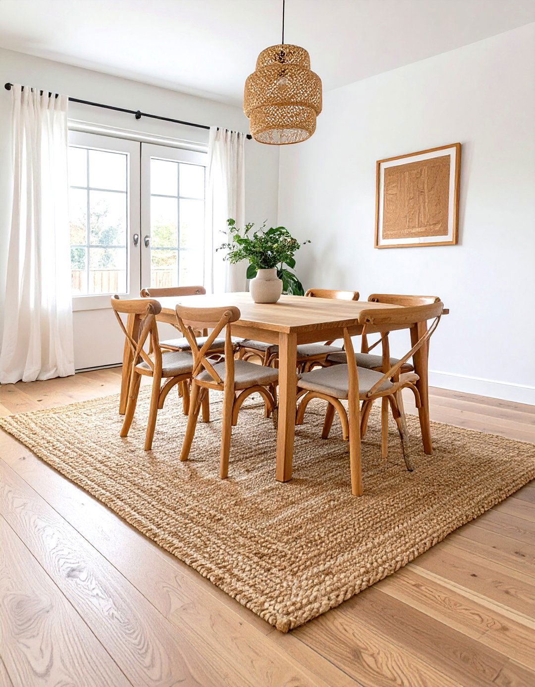 Natural Fiber Area Rug - 30 simple dining room ideas