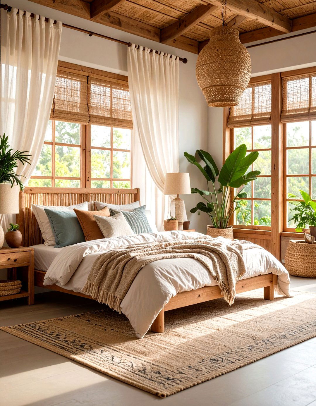 Natural Fiber Window Treatments - 30 rustic interior design ideas