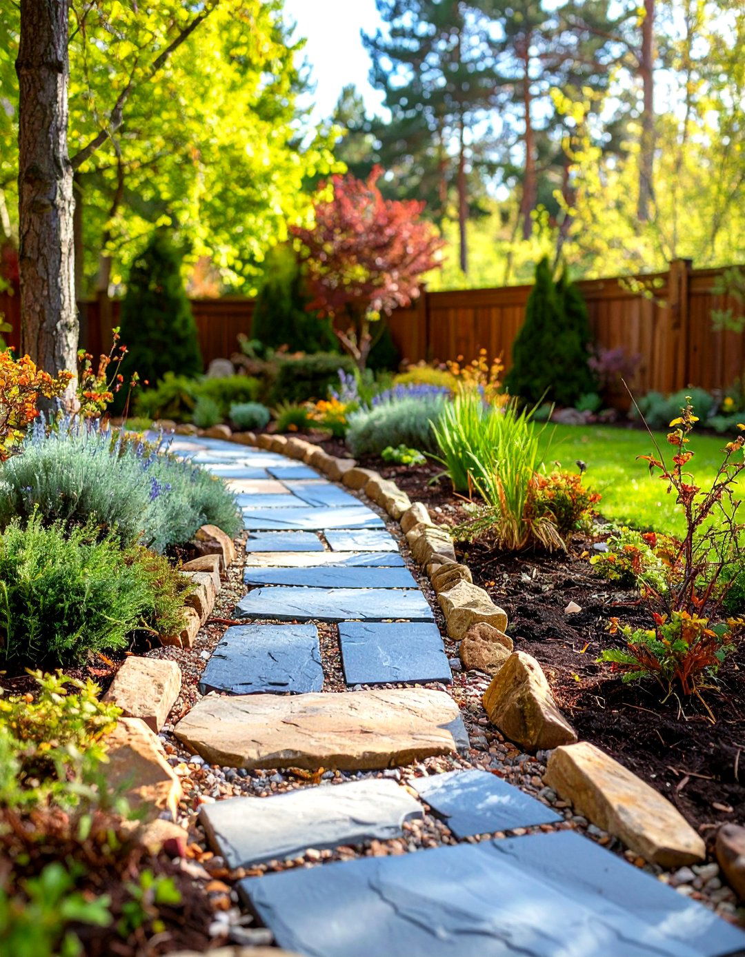 Natural Fieldstone Patio Edging - 30 patio edging ideas
