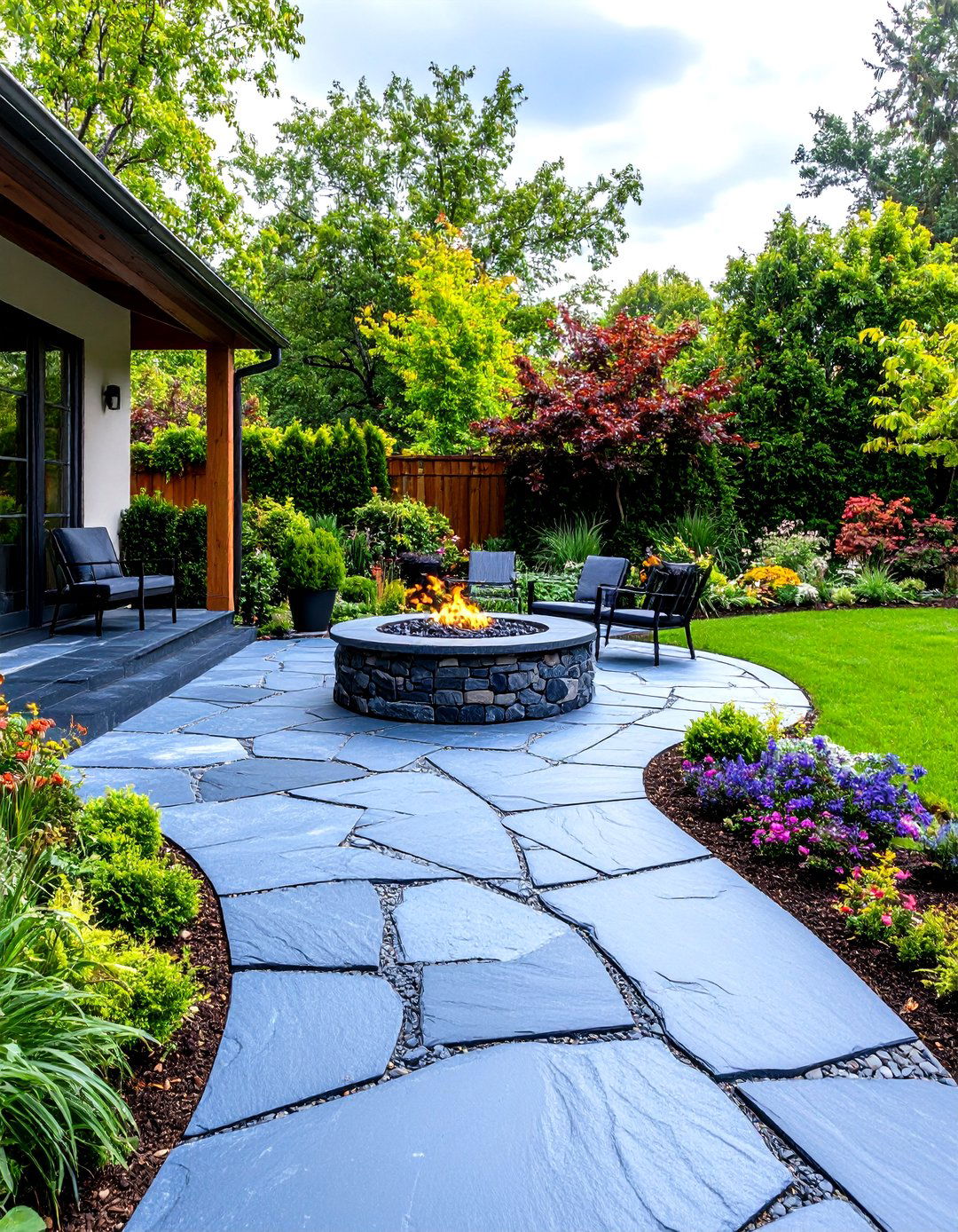 Natural Flagstone Patio Floor - 30 patio floor ideas