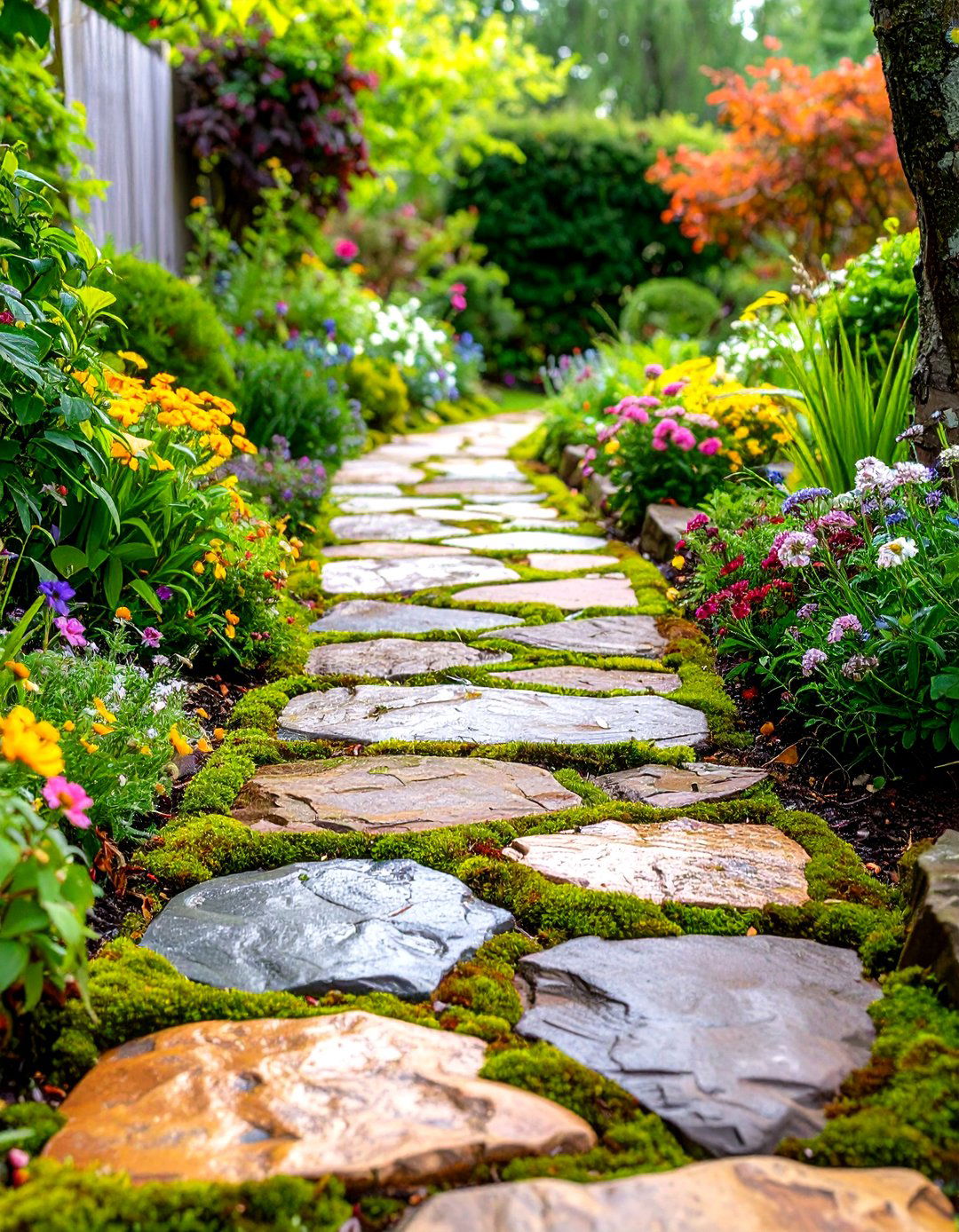 Natural Flagstone Walkway - 30 front yard walkway ideas