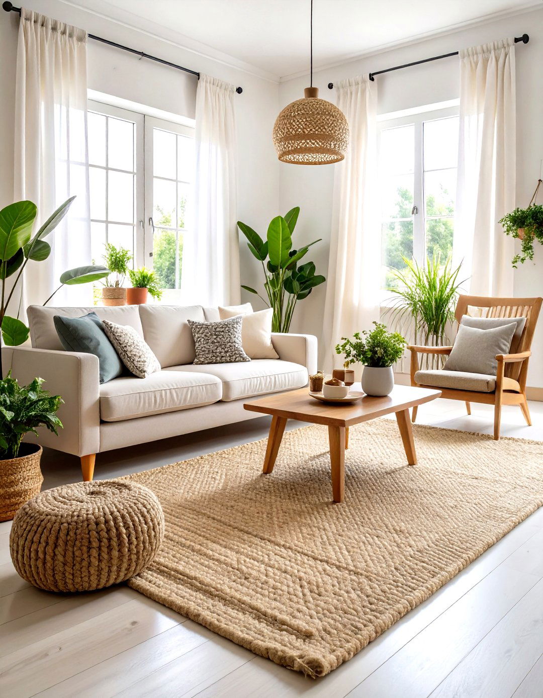 Natural Jute Living Room Carpet - 30 living room carpet ideas