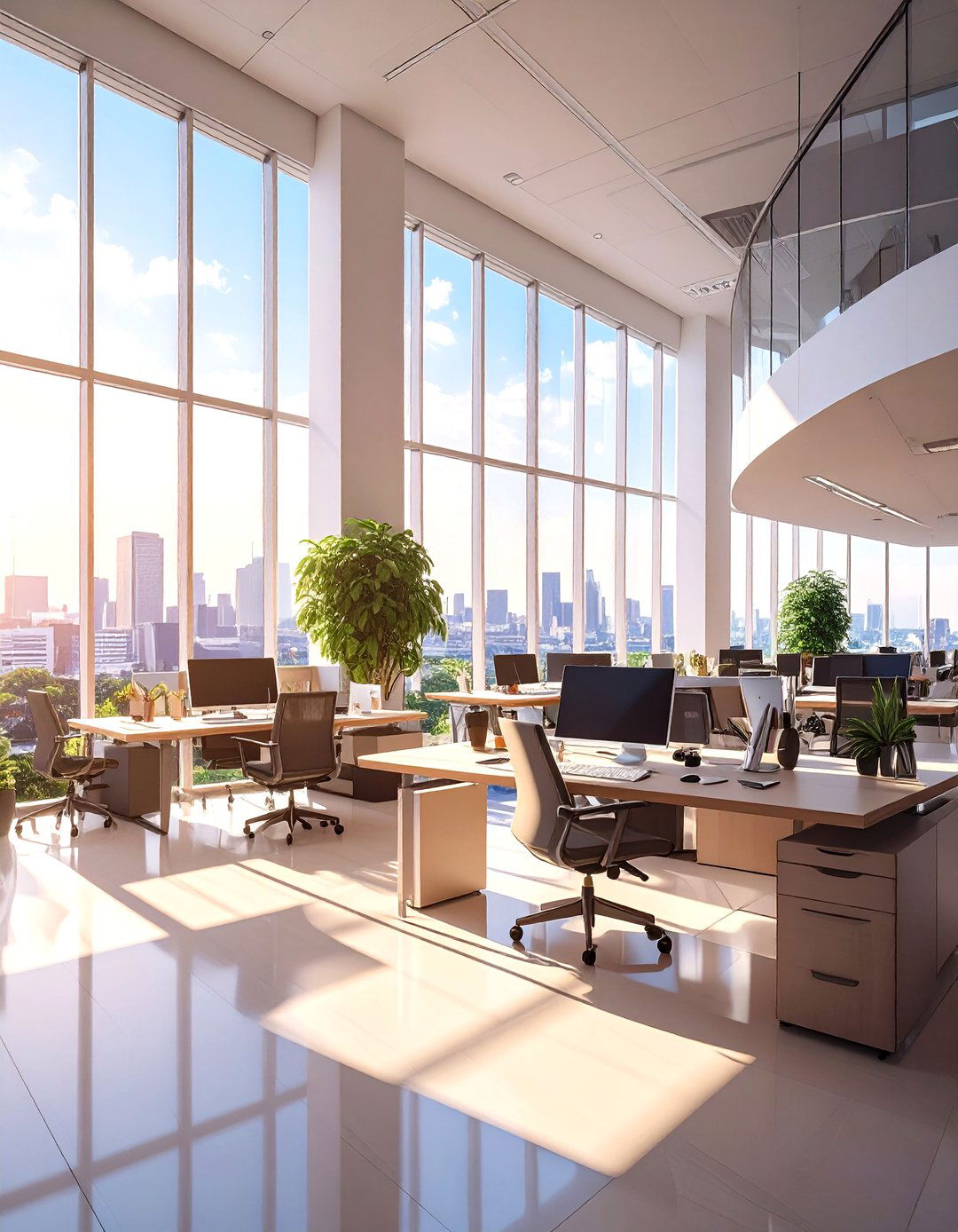 Natural Light Maximization Design - 30 modern office interior design ideas