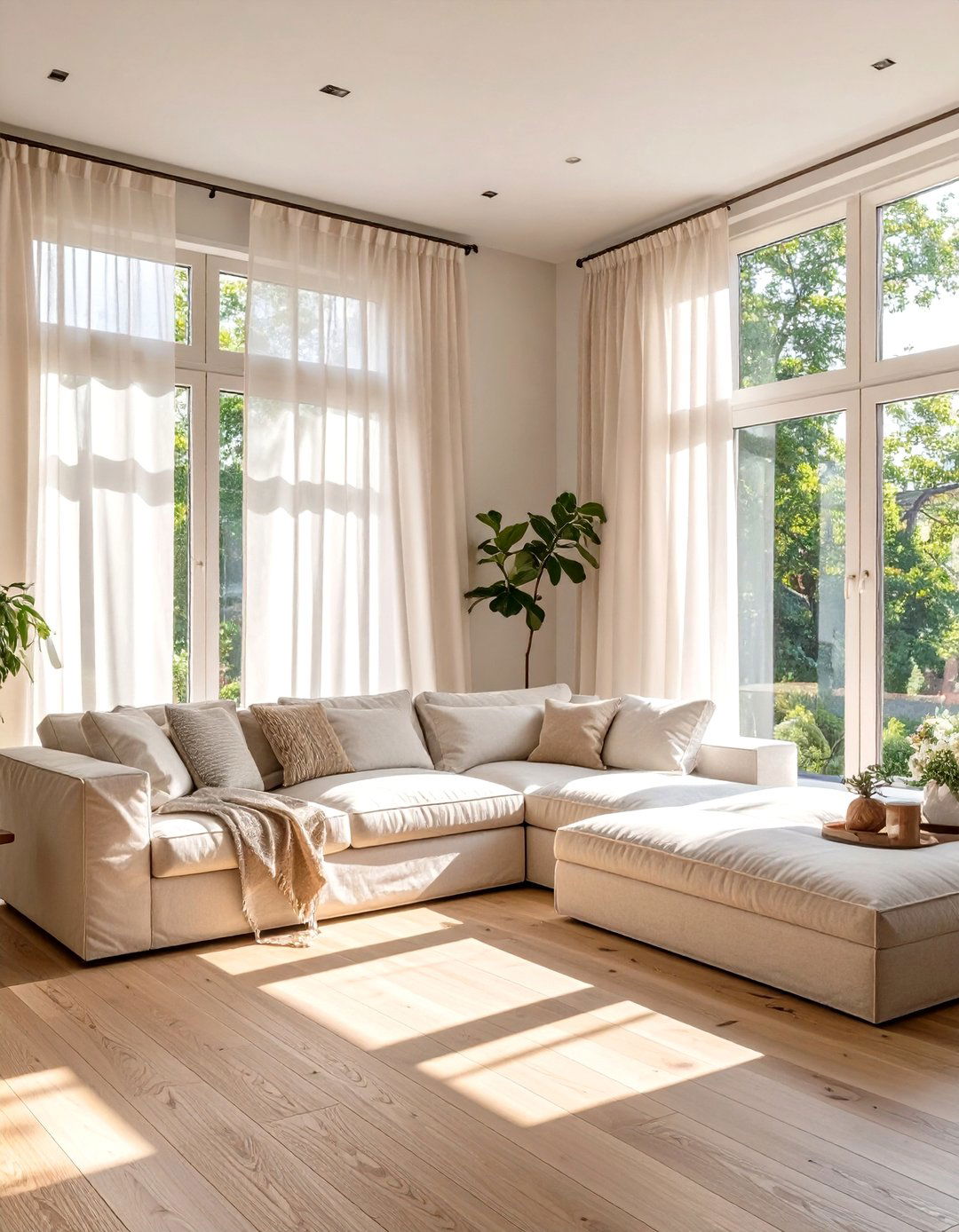 Natural Light Maximization with Sheer Curtains - 30 best lighting for interior design ideas