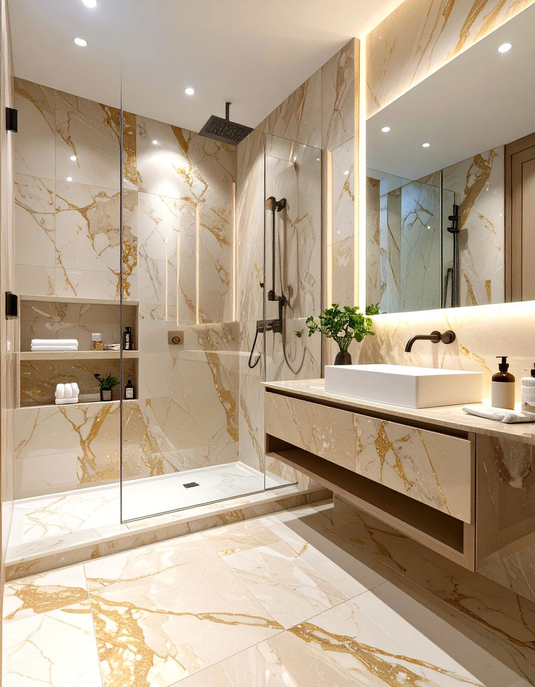 Natural Stone Bathroom - 30 bathroom remodel ideas 2022