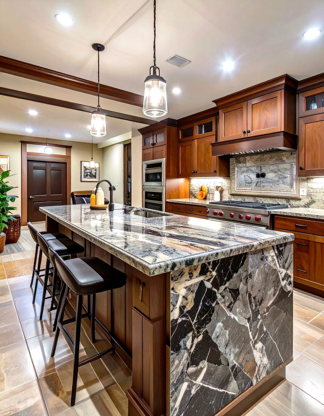 Natural Stone Countertop Wet Bar - 30 wet bar basement bar ideas