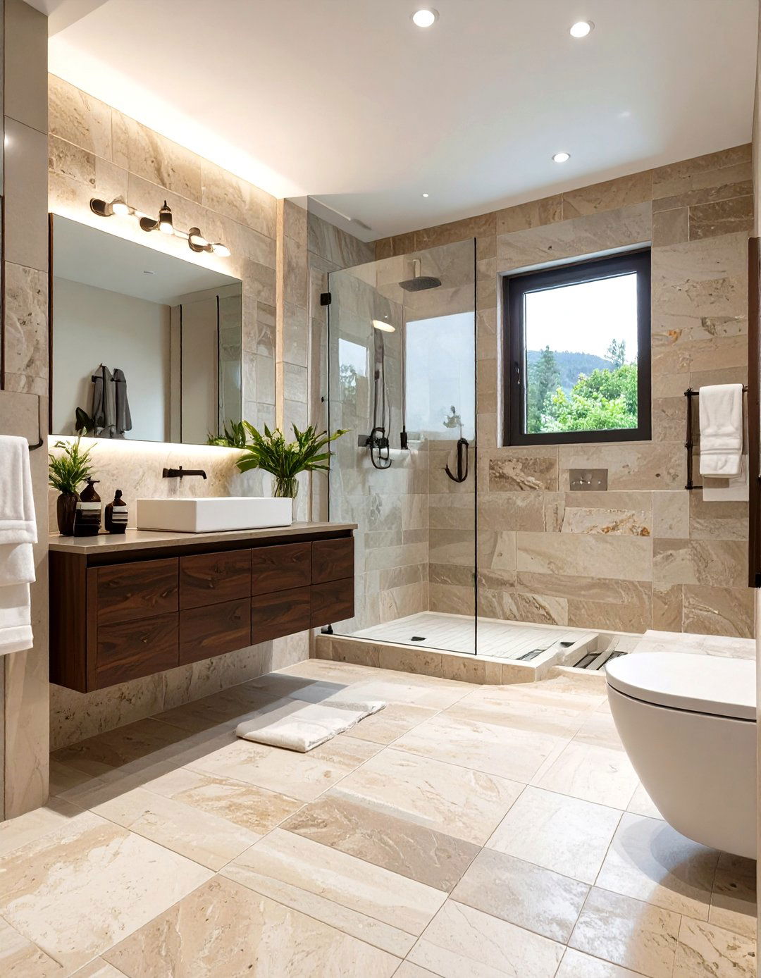 Natural Stone Guest Bathroom - 30 modern guest bathroom ideas