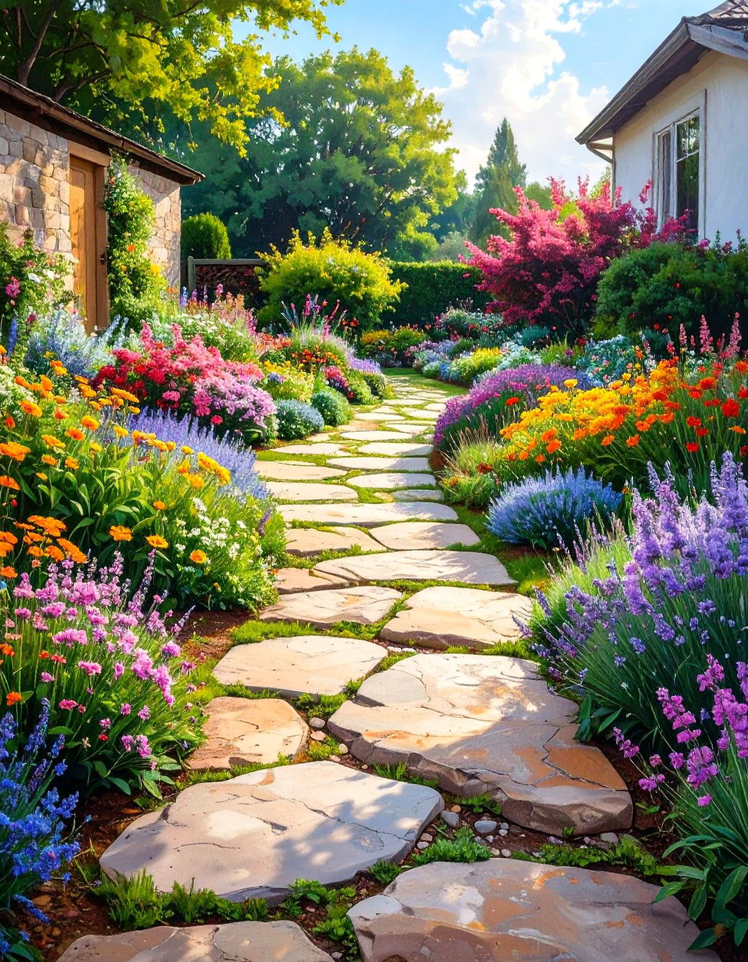 Natural Stone Pathway - 30 outdoor landscaping ideas