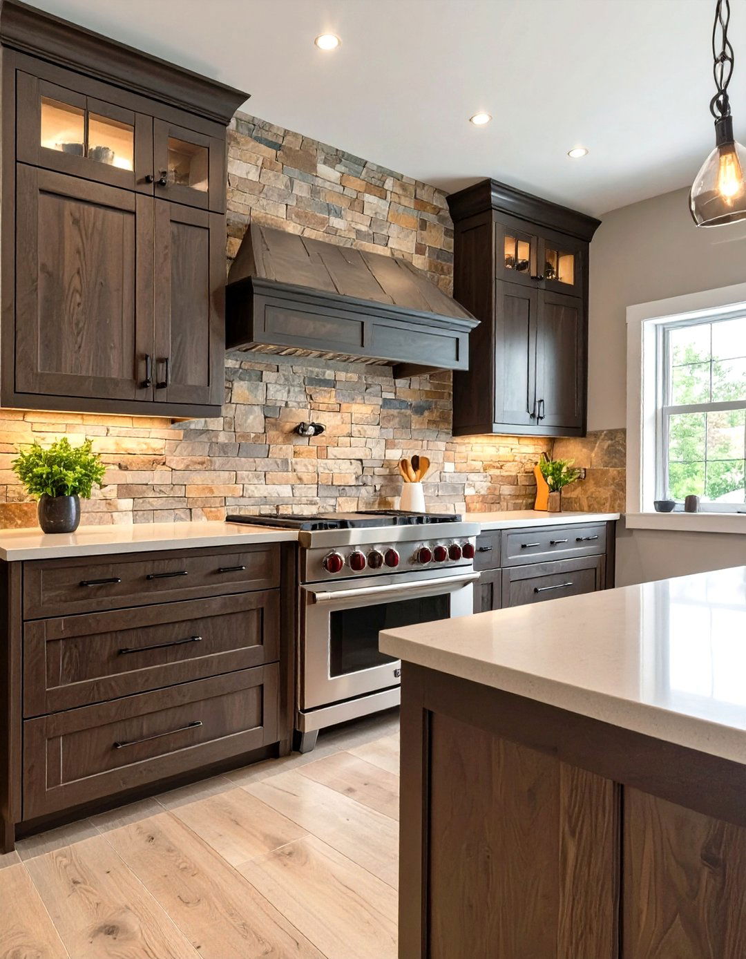 Natural Stone Peel and Stick Backsplash - 30 cheap backsplash ideas