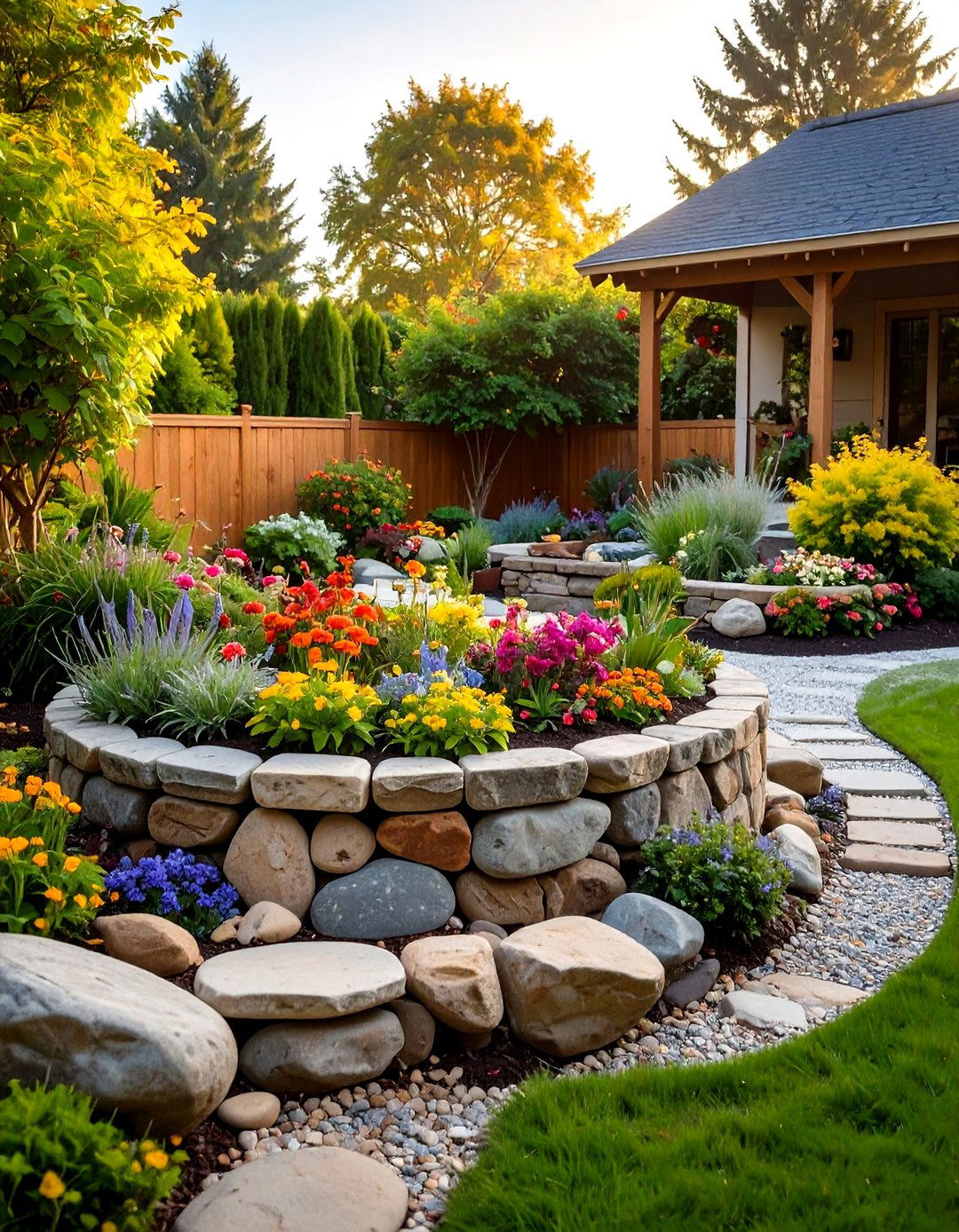 Natural Stone Raised Garden - 30 raised garden ideas