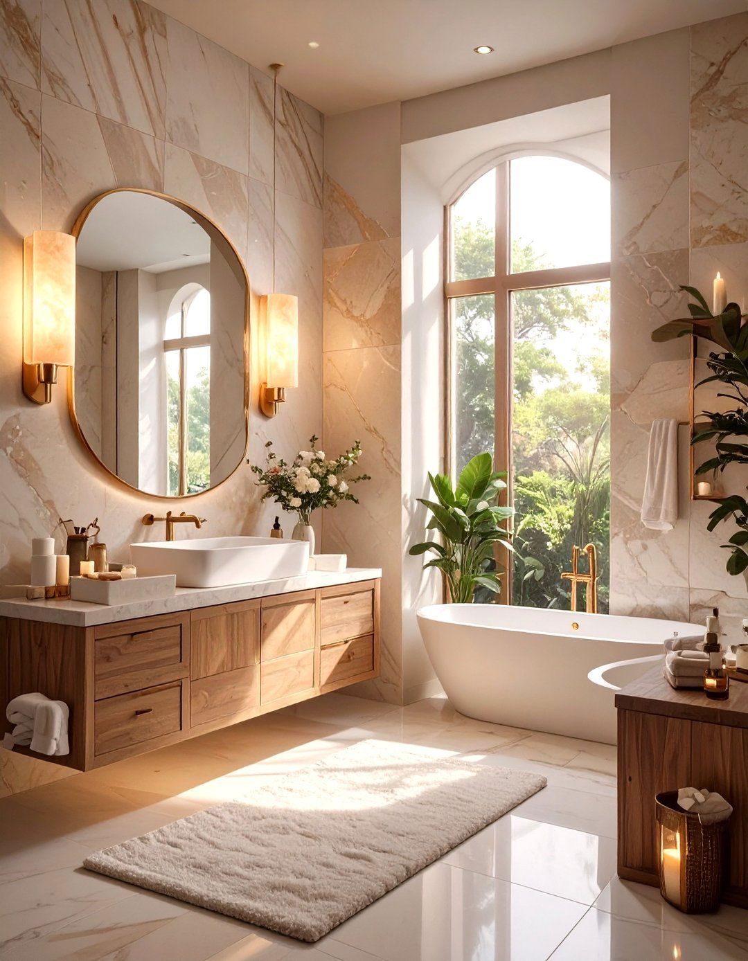 Natural Stone Sconce Bathroom Lighting - 30 bathroom lighting ideas over mirror