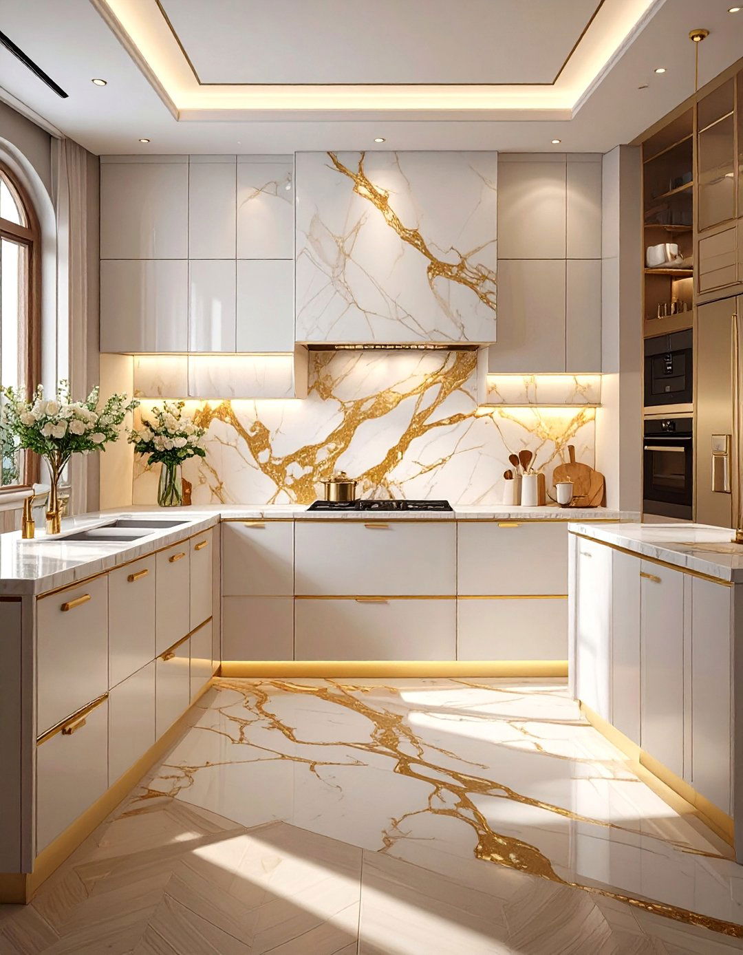 Natural Stone Slab Backsplash - 30 backsplash designs