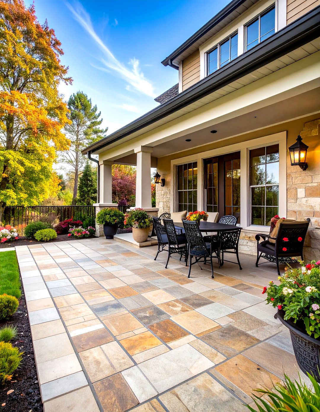 Natural Stone Tile Porch Flooring - 30 porch flooring ideas
