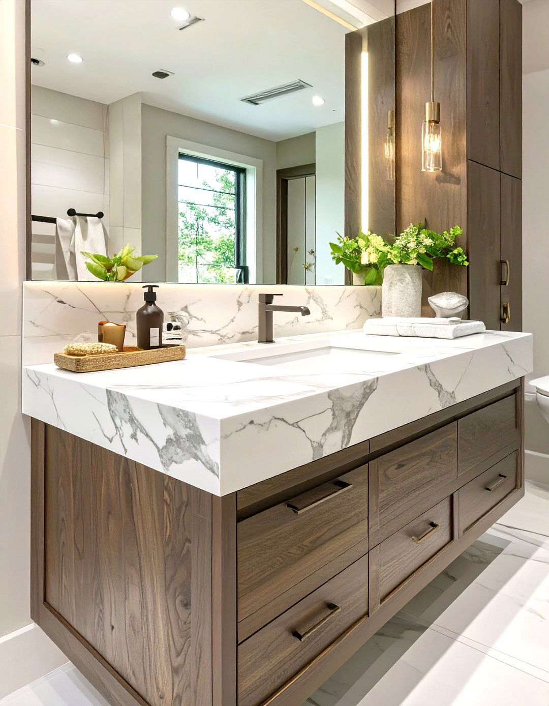Natural Stone Top Studio Vanity - 30 studio design collection vanity ideas