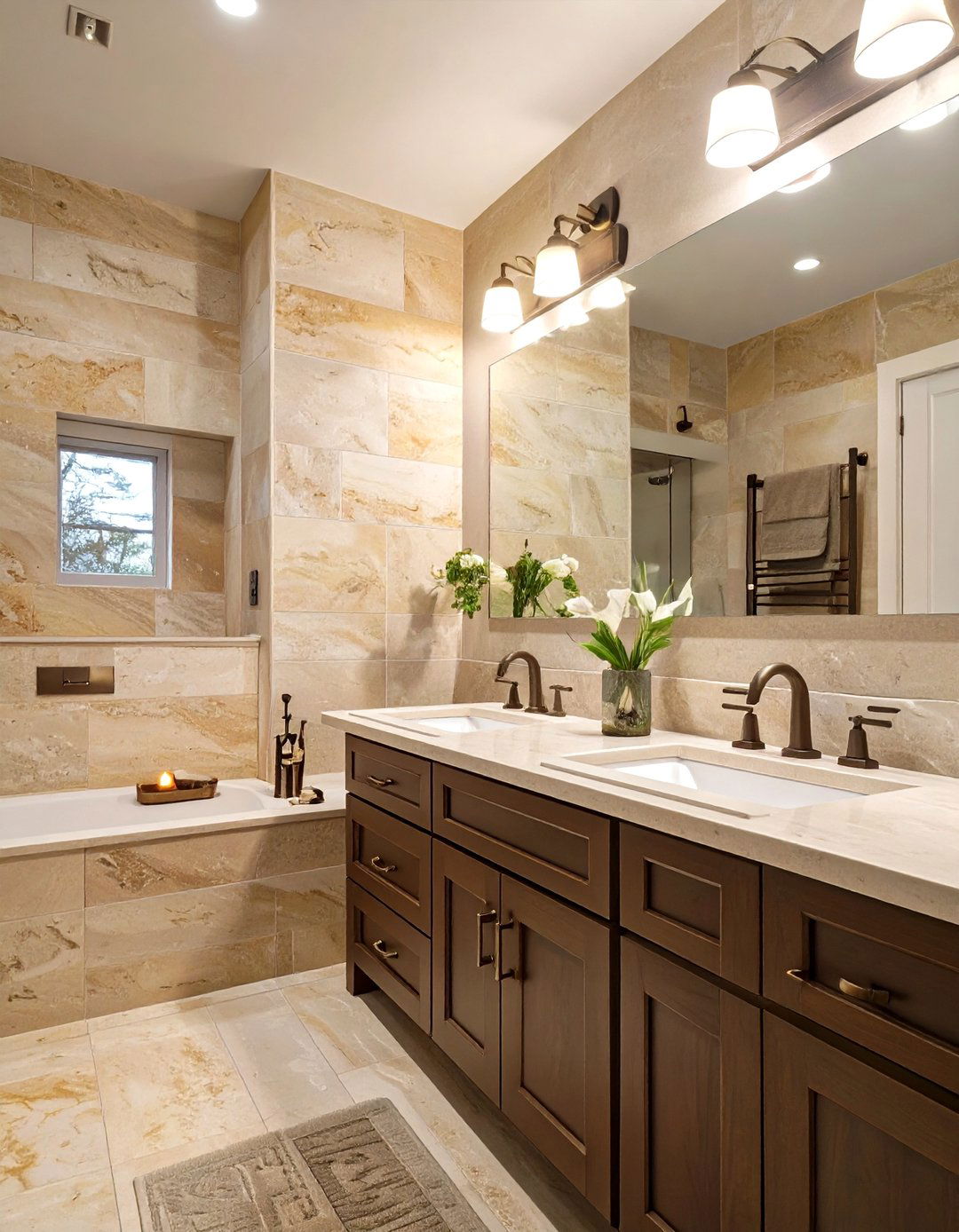 Natural Stone Travertine Bathroom - 30 bathroom wall tile ideas