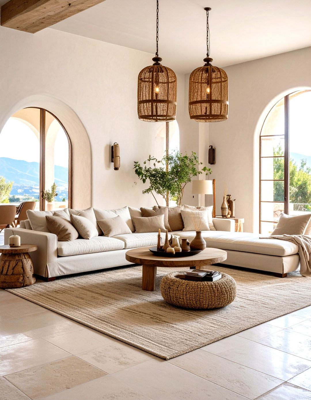 Natural Stone Travertine Floors - 30 living room floor ideas