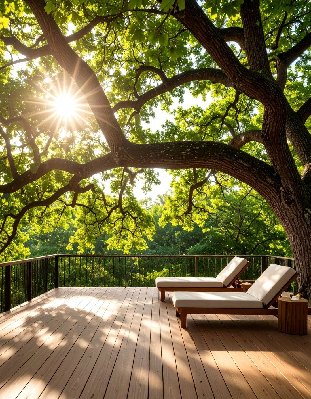 Natural Tree Canopy - 30 deck covering ideas