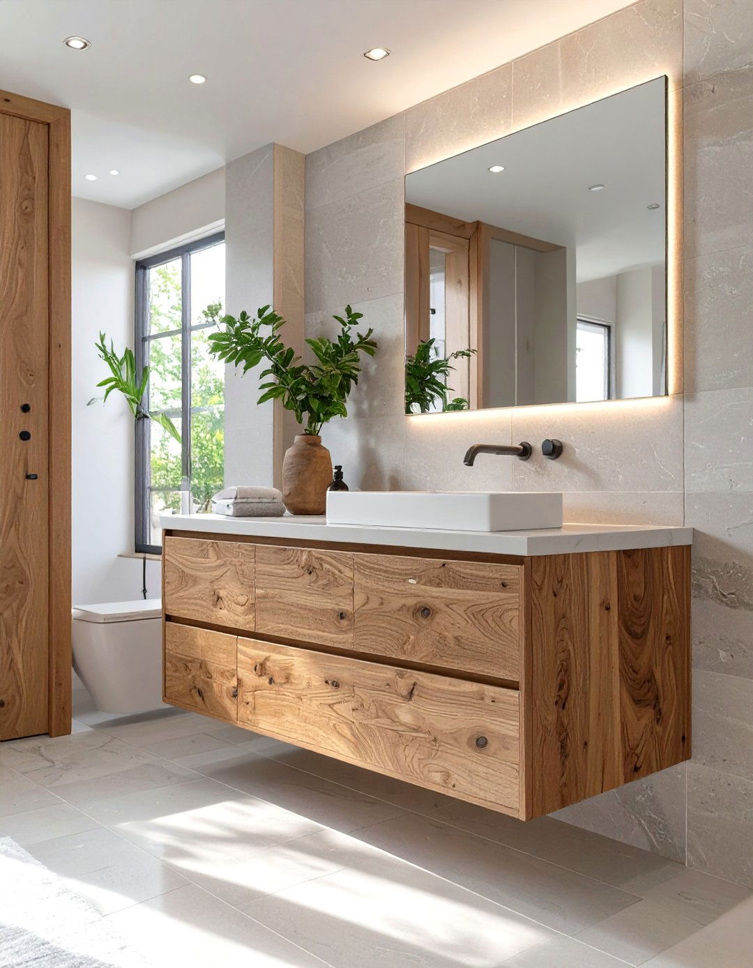 Natural Wood Bathroom Cabinet - 30 bathroom cabinet ideas