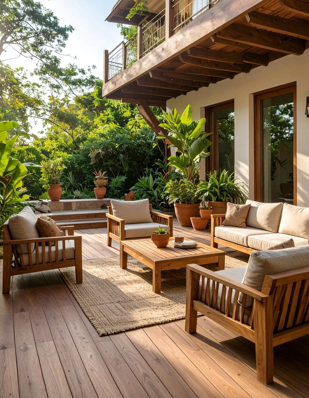 Natural Wood Deck Furniture - 30 deck furniture ideas