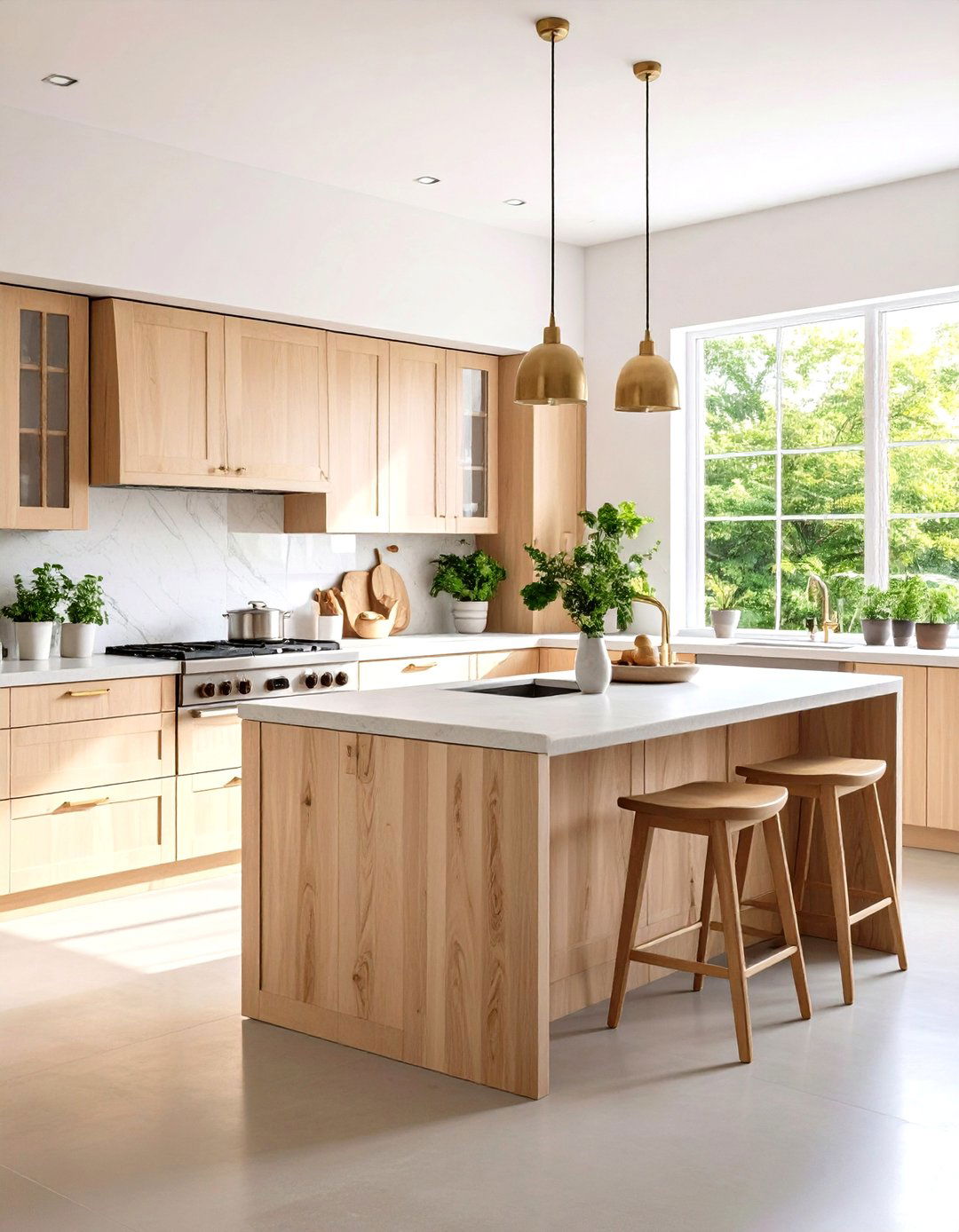 Natural Wood Kitchen Cabinets - 30 kitchen cabinet colors ideas
