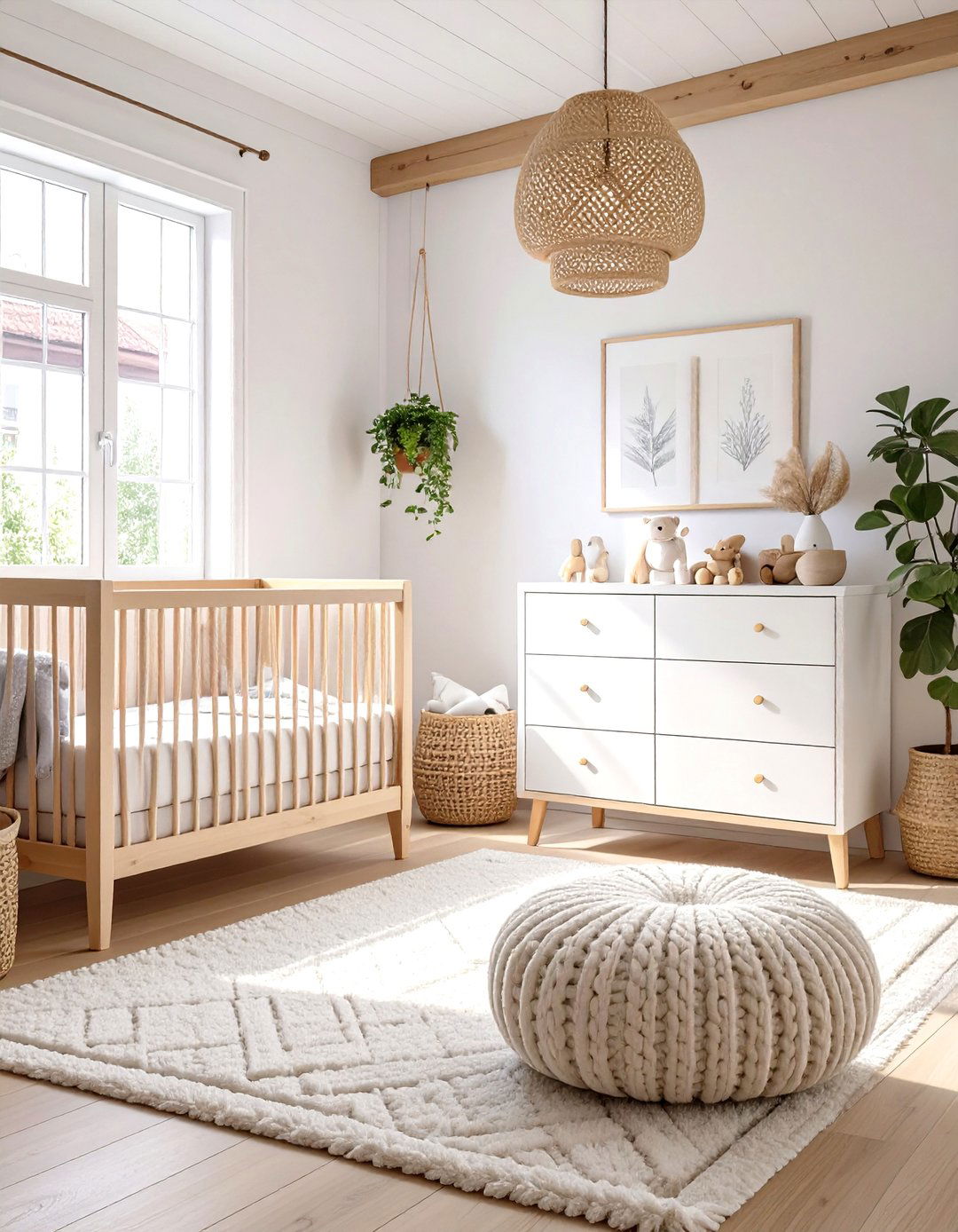 Natural Wood and White Simplicity - 30 modern baby boy room ideas