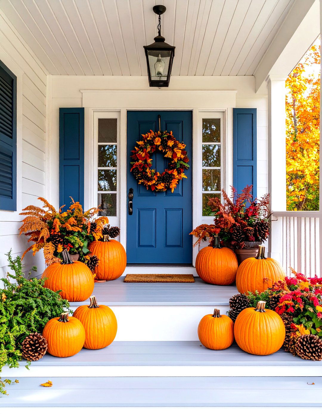 Natural and Foraged Porch Elements - 30 fall porch decor ideas