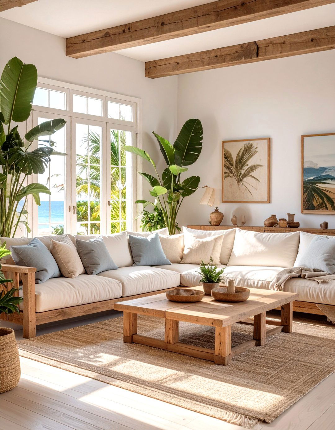 Natural and Organic Coastal Living Room - 30 coastal living room ideas