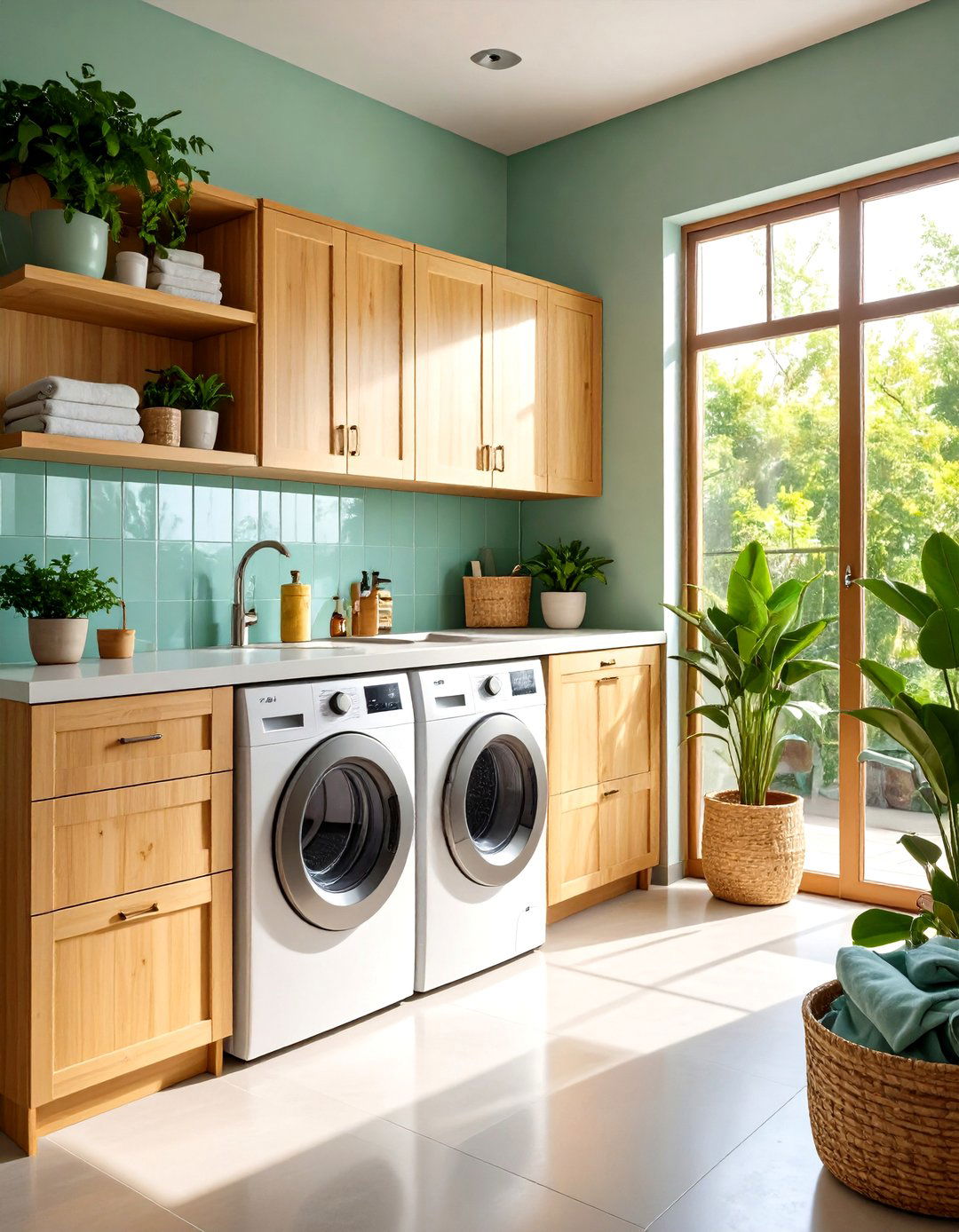 Natural and Organic Laundry Room - 30 laundry decor ideas
