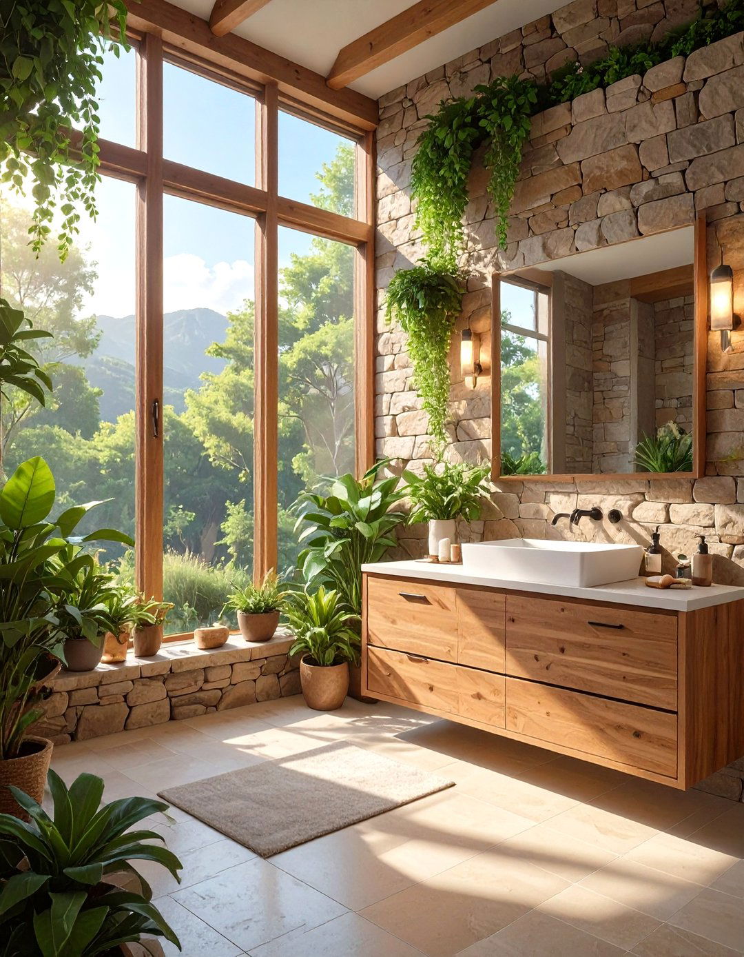 Nature Inspired Bathroom Oasis - 30 modern bathroom design photos ideas