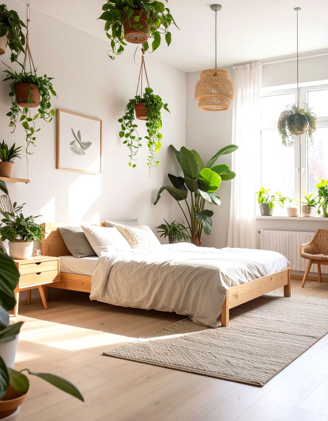 Nature Inspired Bedroom with Abundant Plants - 30 teen girls bedroom ideas