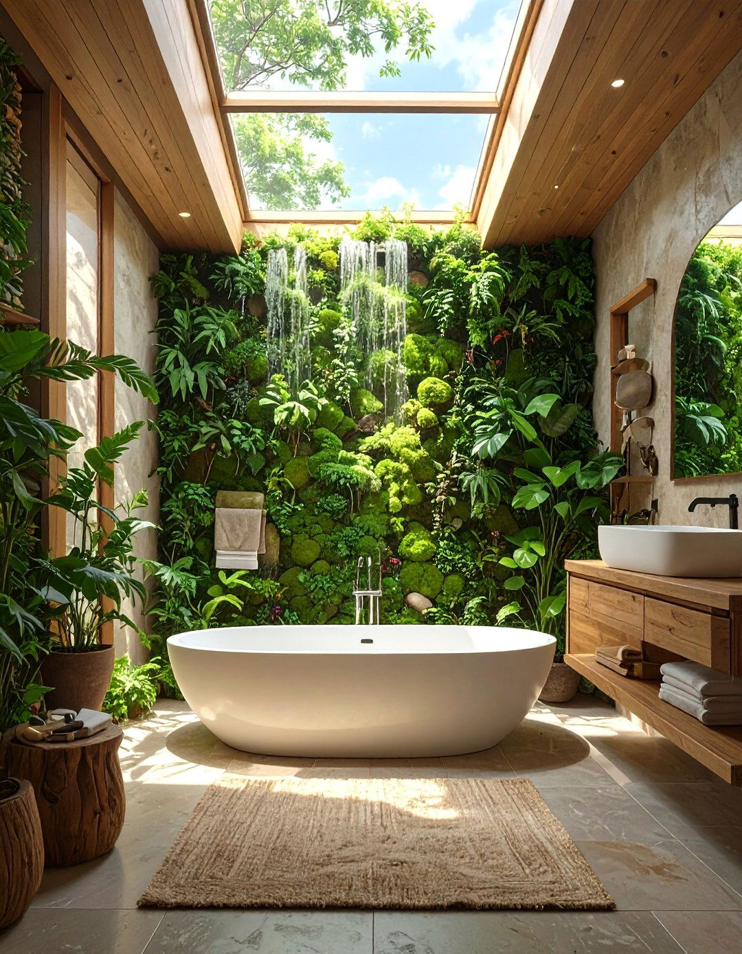 Nature Inspired Biophilic Bathroom - 30 bathroom makeover ideas