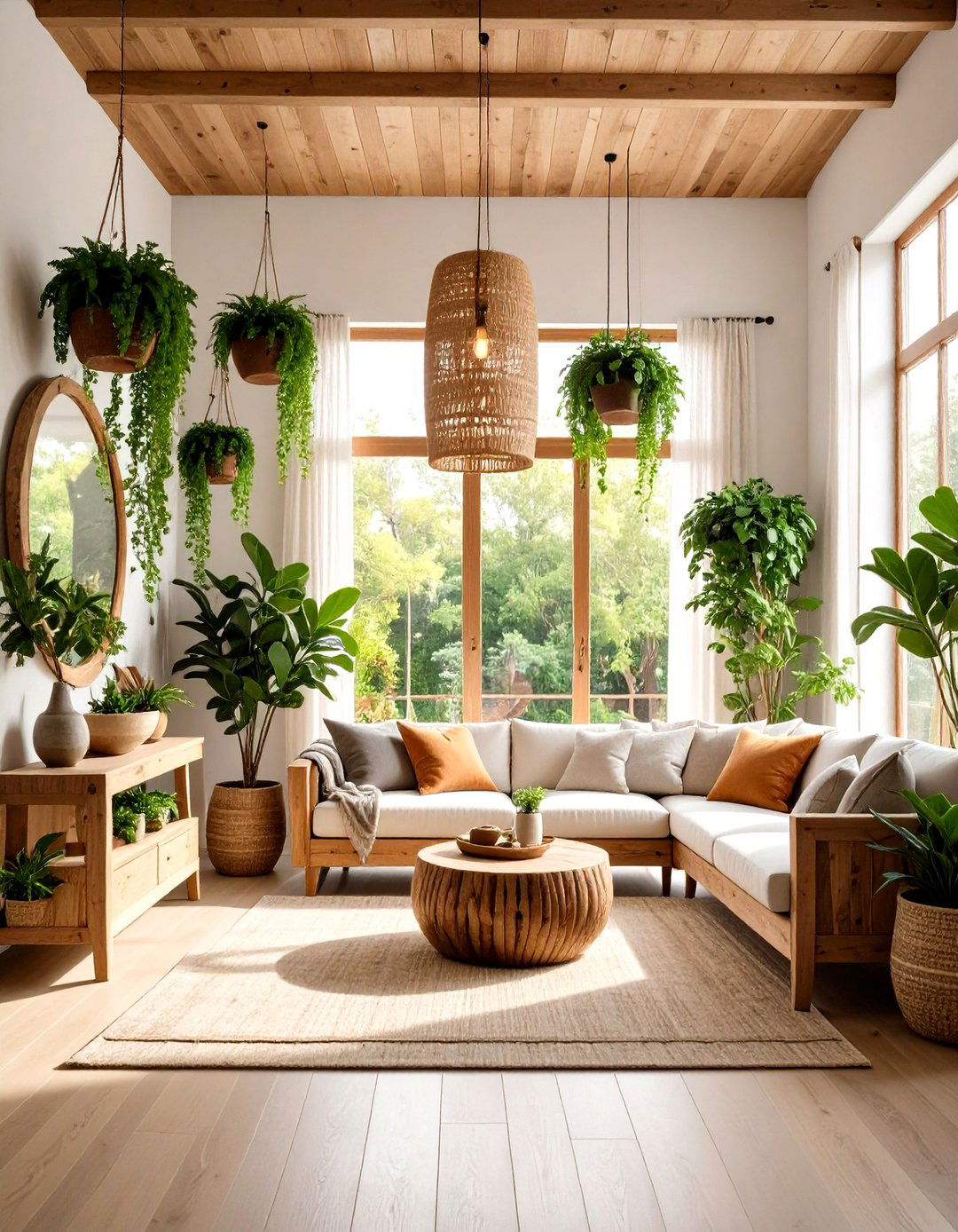 Nature Inspired Biophilic Foyer - 30 foyer furniture ideas