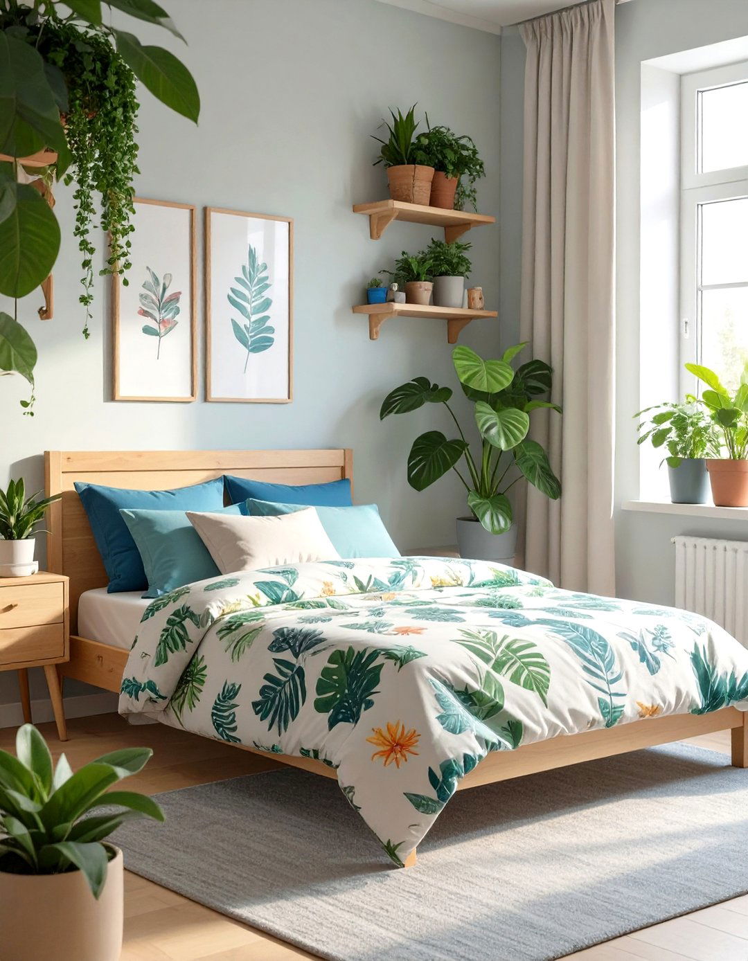 Nature Inspired Teenage Boys Room with Botanical Prints - 30 teenage boys room ideas