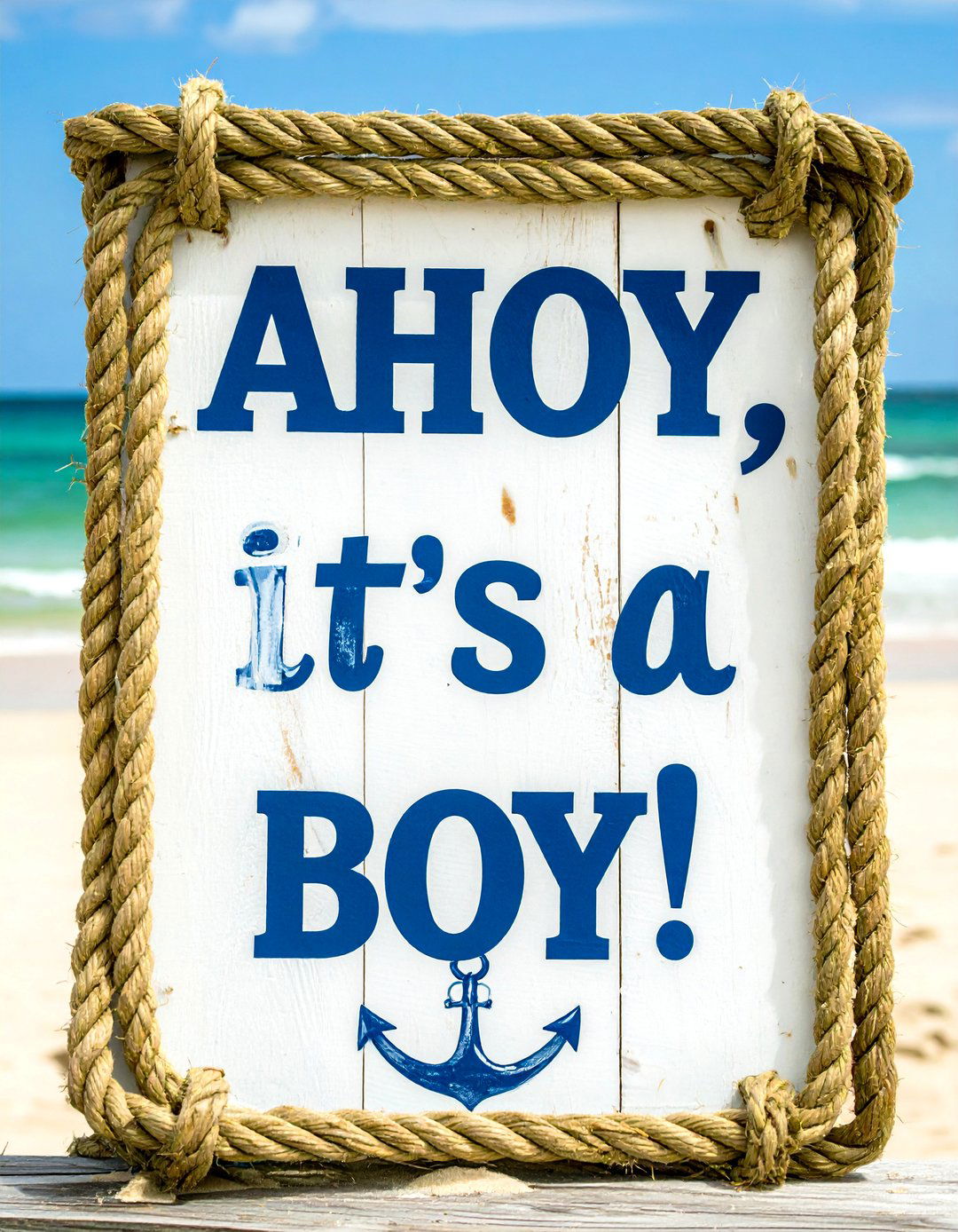 Nautical Ahoy Its a Boy! Sign - 30 baby shower sign ideas