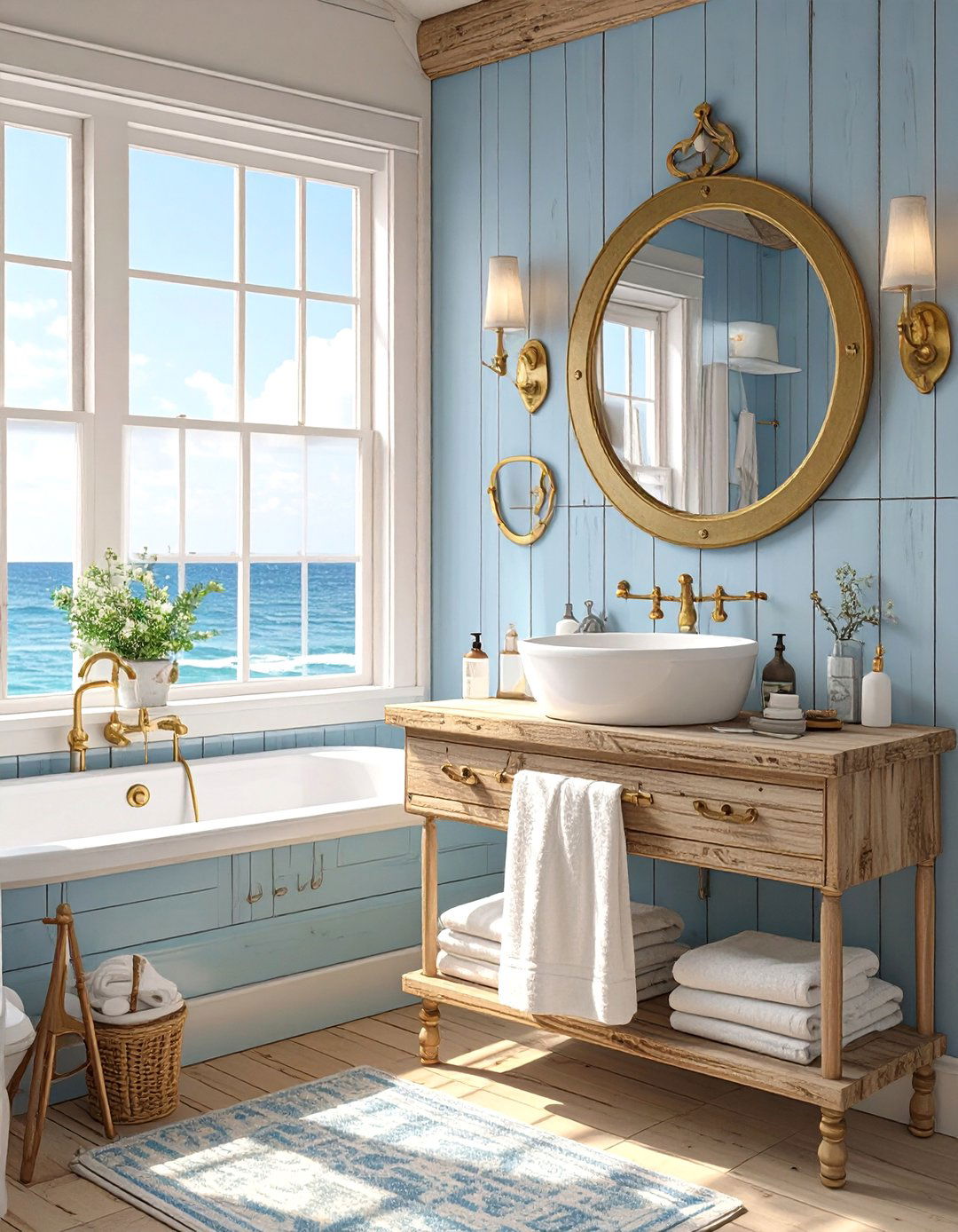 Nautical Bathroom Cleat and Rope Holder - 30 bathroom towel holder ideas