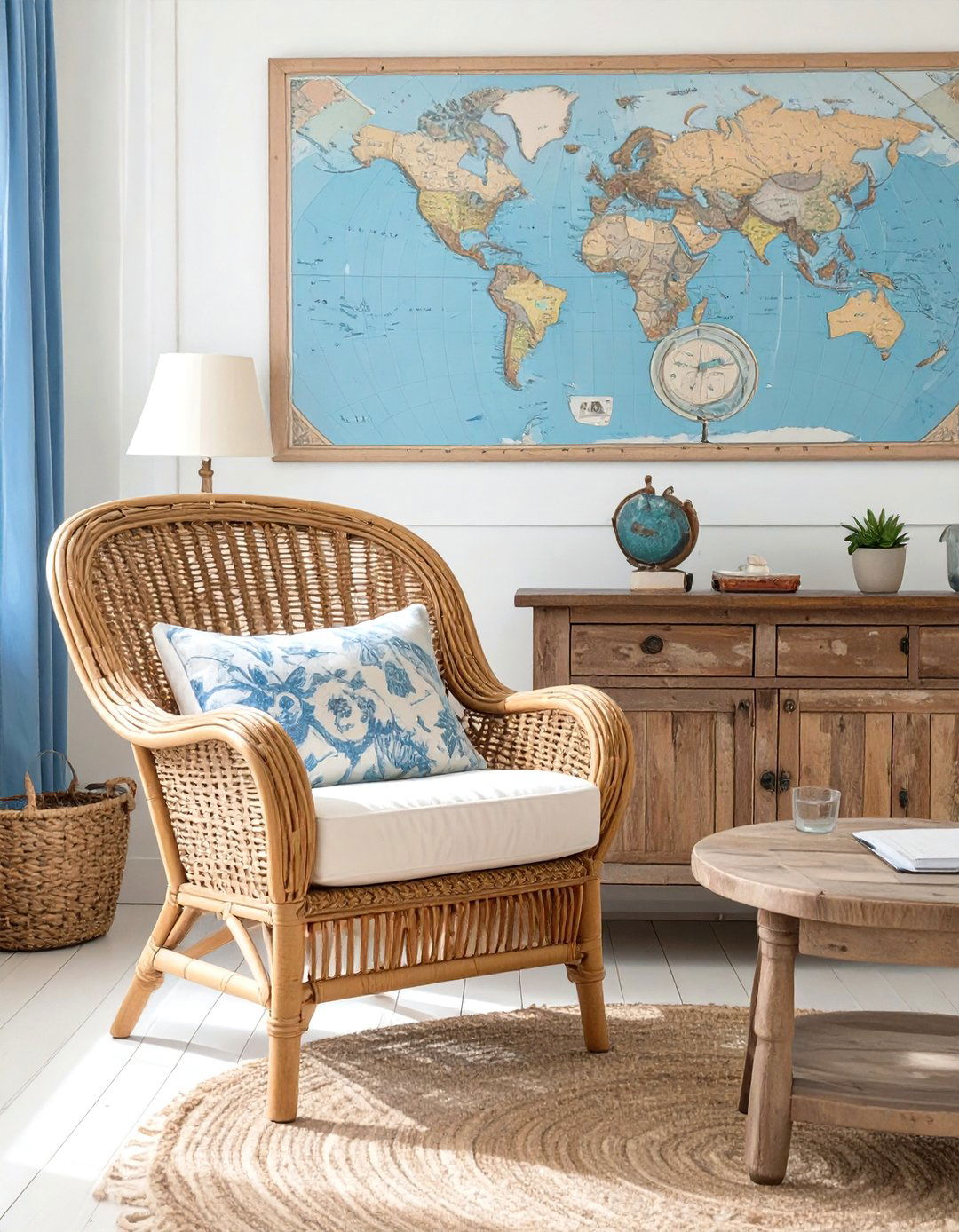 Nautical Coastal Vintage Living room - 30 vintage living room ideas