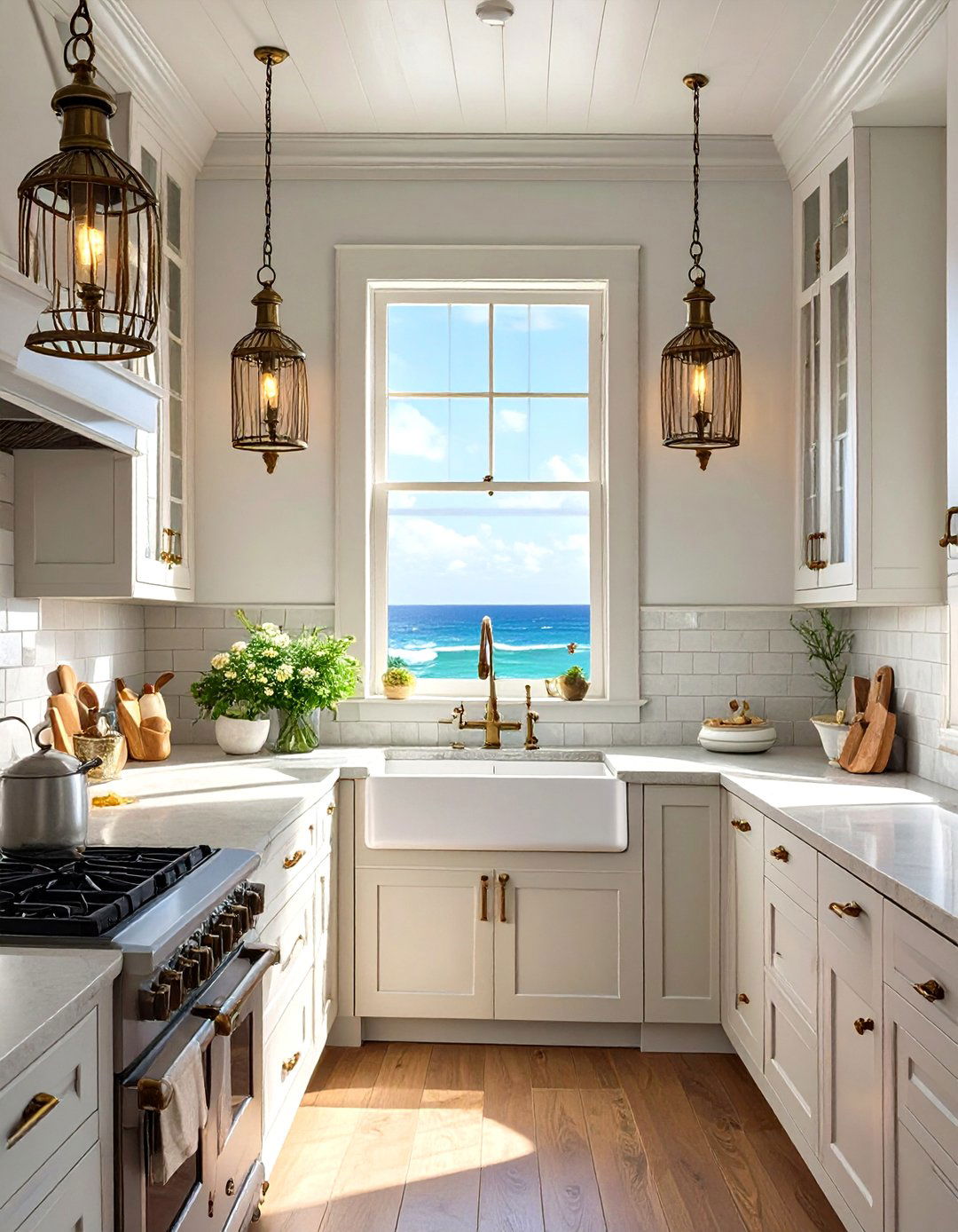 30 Seaside Coastal Kitchen Design - We Love Home Blog