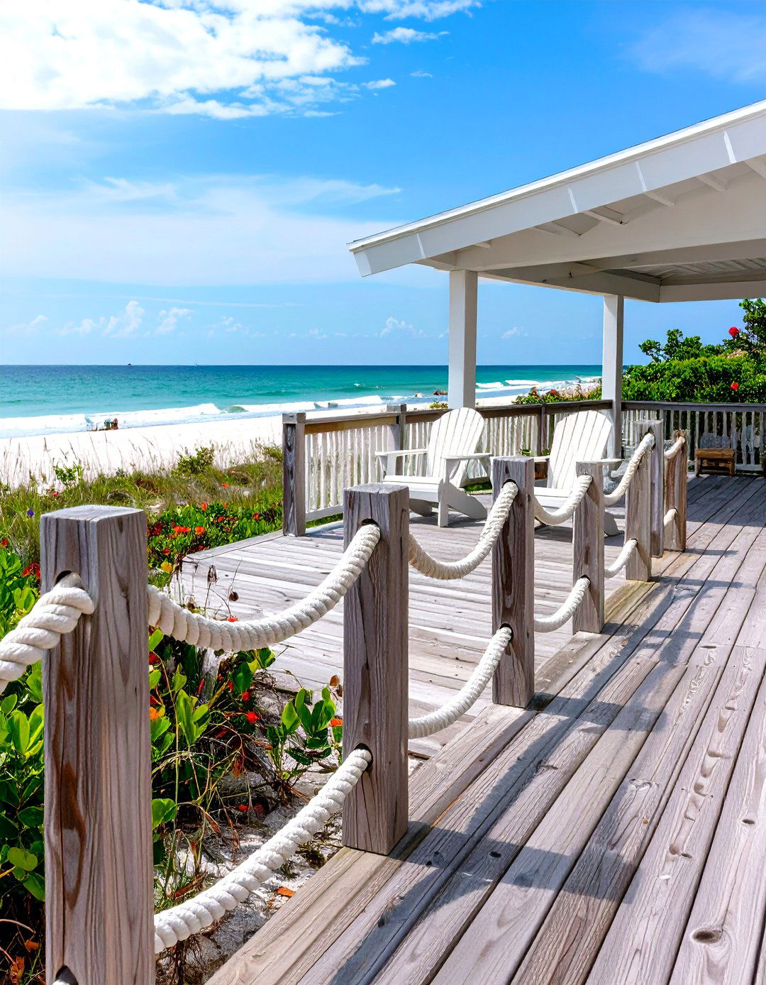 Nautical Rope Deck Railing - 30 deck railing designs