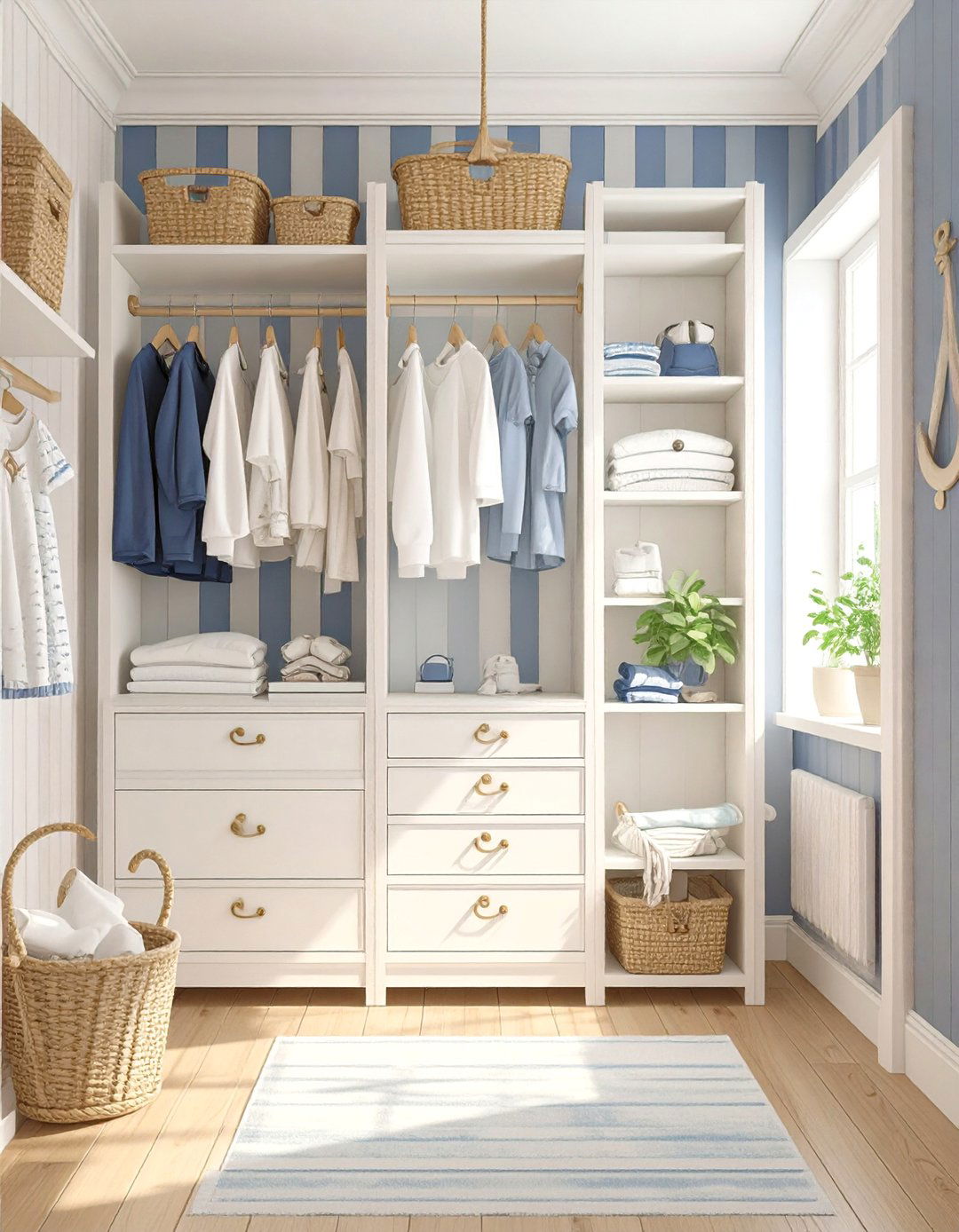 Nautical Themed Closet Space - 30 baby closet ideas