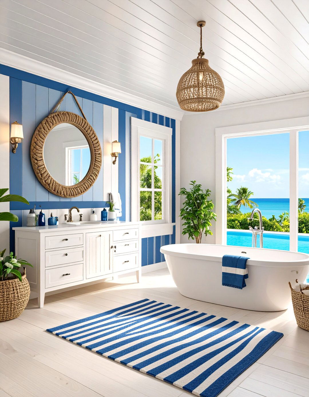 Nautical Themed Decor - 30 pool bathroom ideas