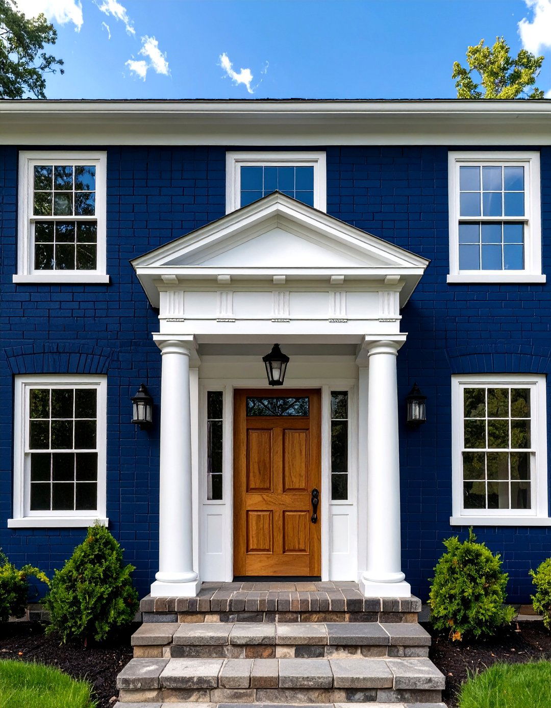 Navy Blue Brick Exterior Paint - 30 house exterior brick paint color ideas