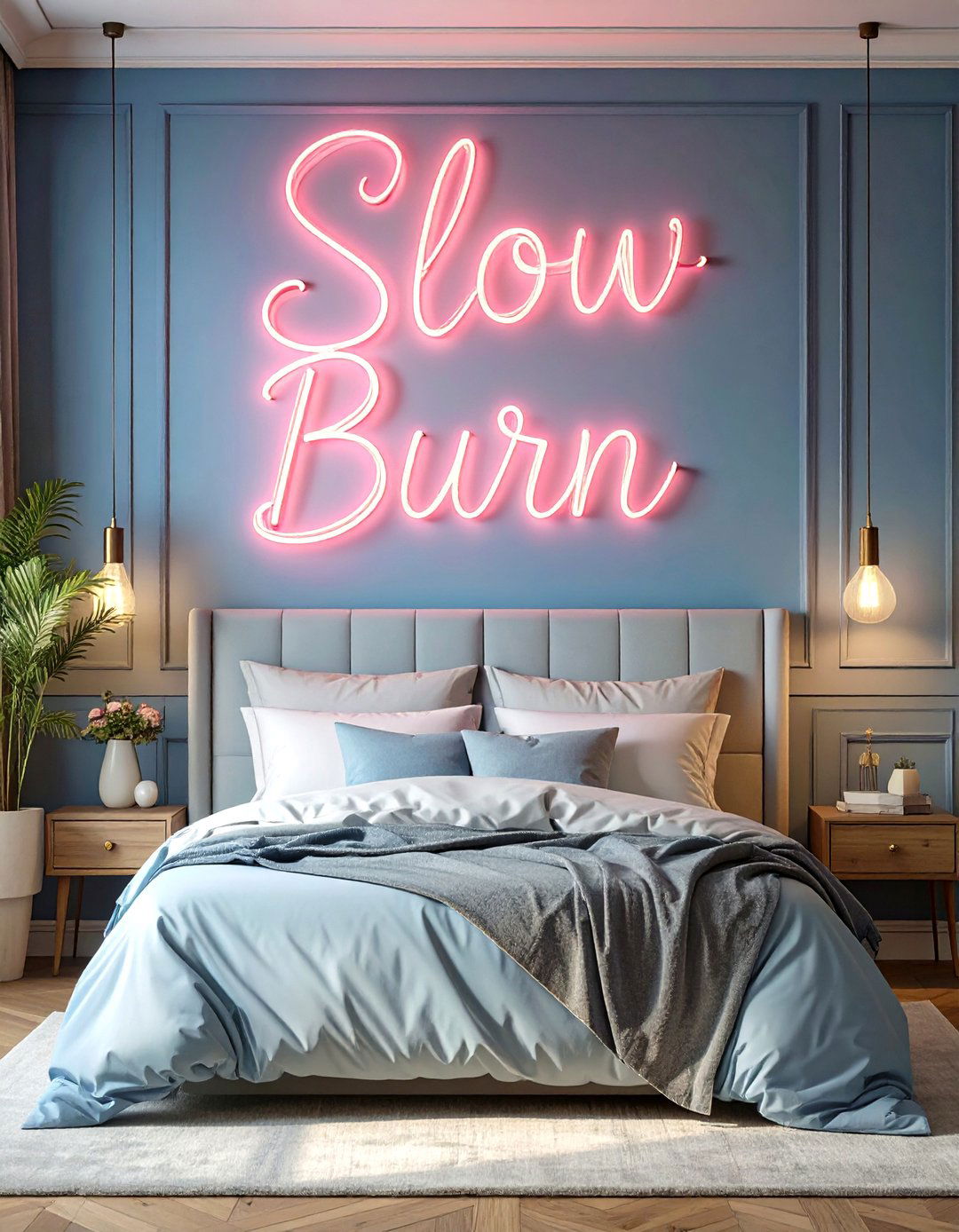 Neon Sign Featuring Song Lyrics - 30 spotify bedroom trend