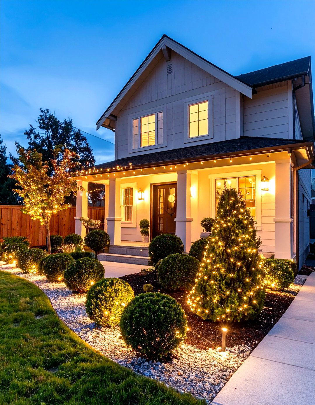 Net Lights for Uniform Shrub and Small Tree Coverage - 30 outdoor tree lighting ideas